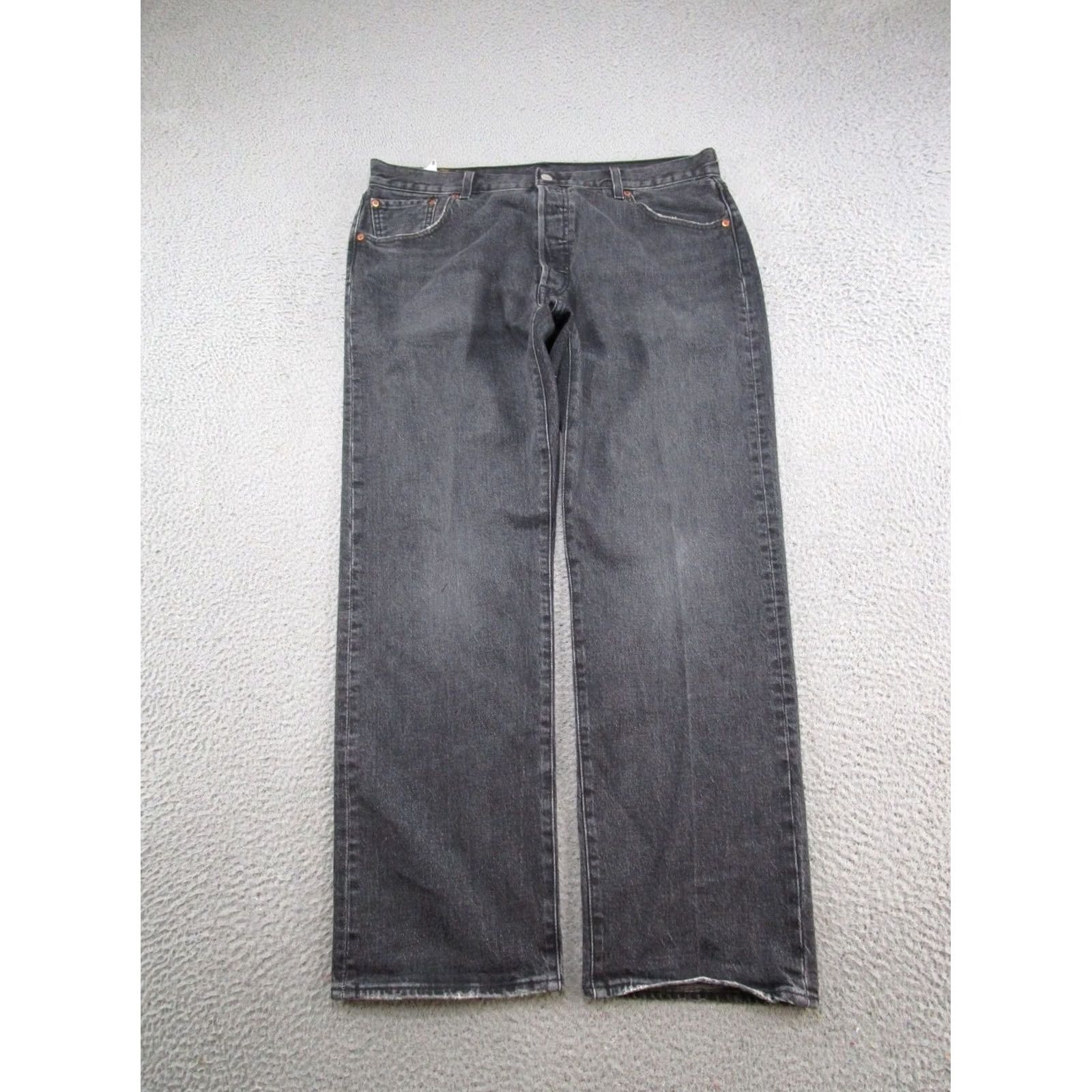 Levi's Levis 501 Jeans Men 36x30 Black Button Fly Straight 5-Pocket Denim VTG Y2K / Levi's / 501 Series / Regular Fit / Jeans Size US 36 / EU 52 - 4 Thumbnail