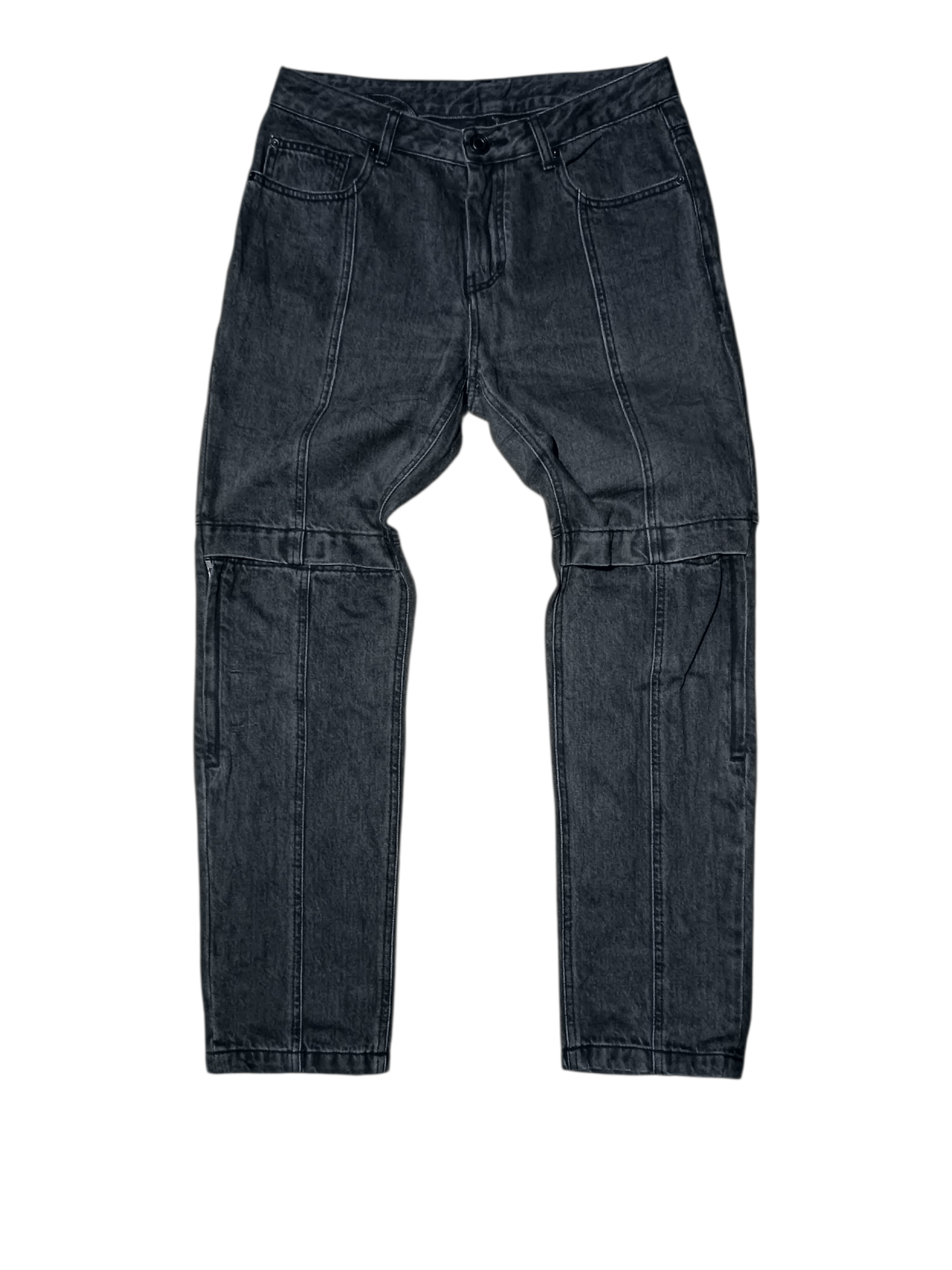 Juun.J Juun.J Avant Garde Convertible Black Wash Denim Pants Size US 32 / EU 48 - 1 Thumbnail