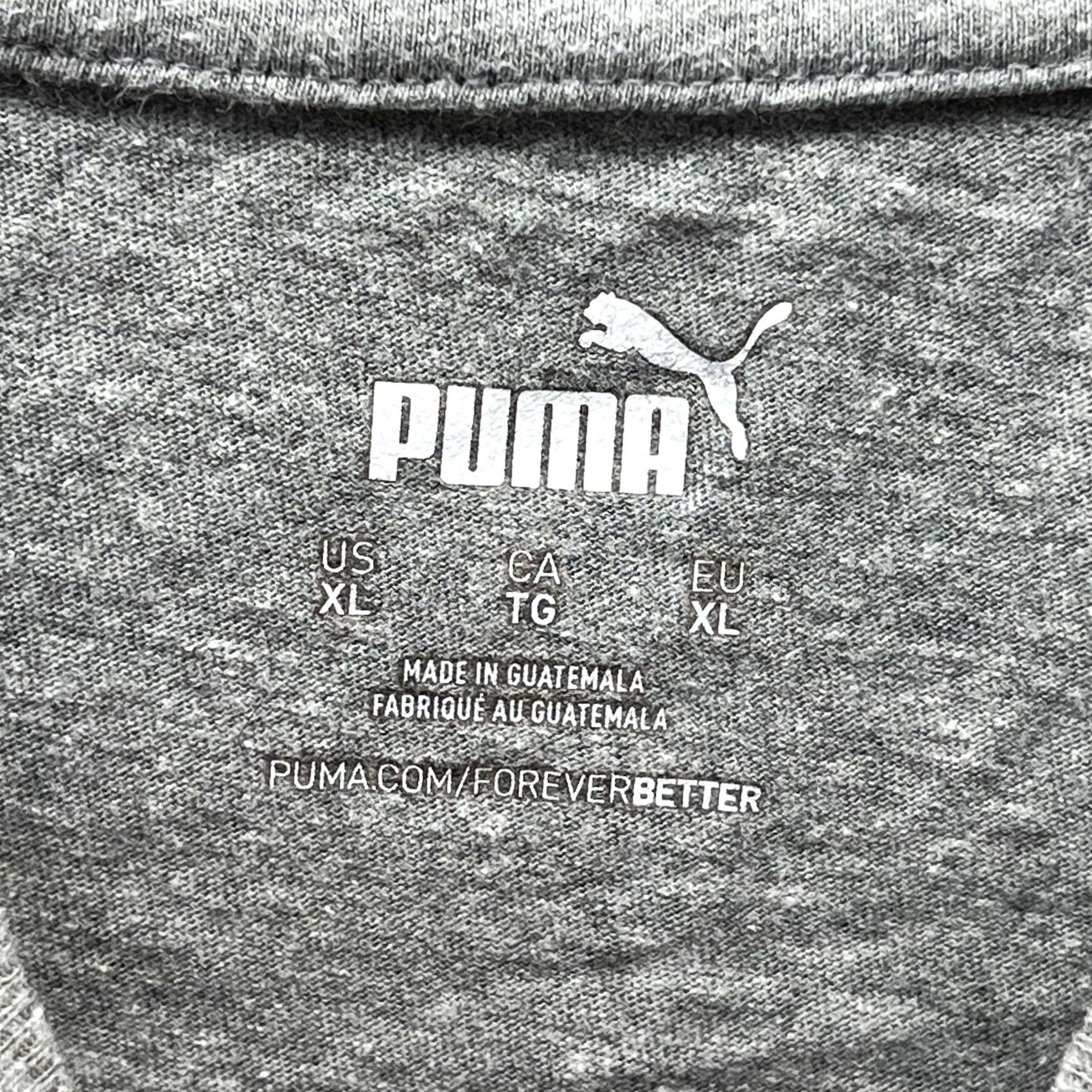 Puma Puma Shirt Mens XL Gray Big Logo Graphic Tee Tagless Crewneck Sports T-Shirt Short Sleeve Size US XL / EU 56 / 4 - 6 Thumbnail