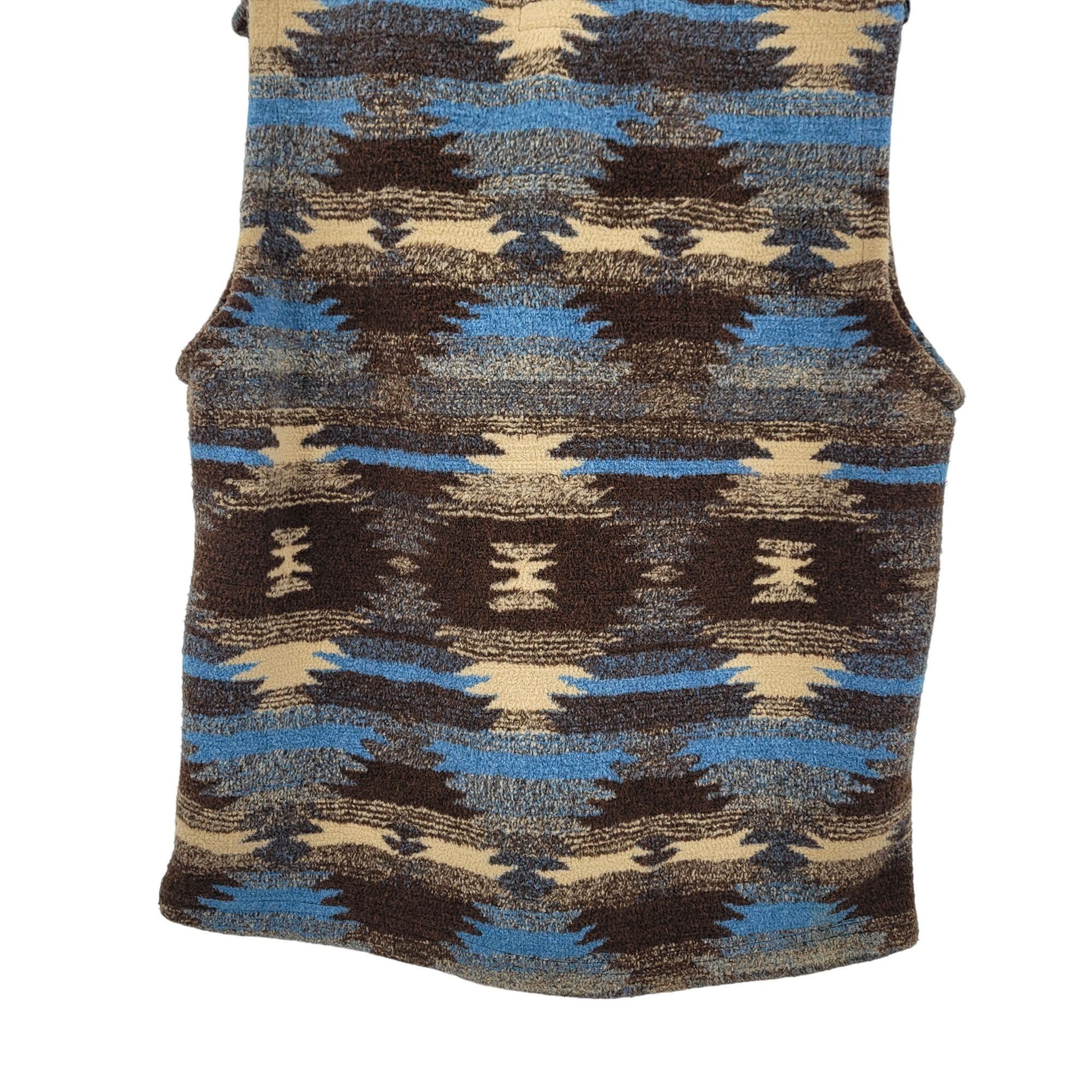 Vintage Vtg Bear Ridge Southwestern Teddy Bear Vest Sz L Brown Blue Size L / US 10 / IT 46 - 11 Thumbnail
