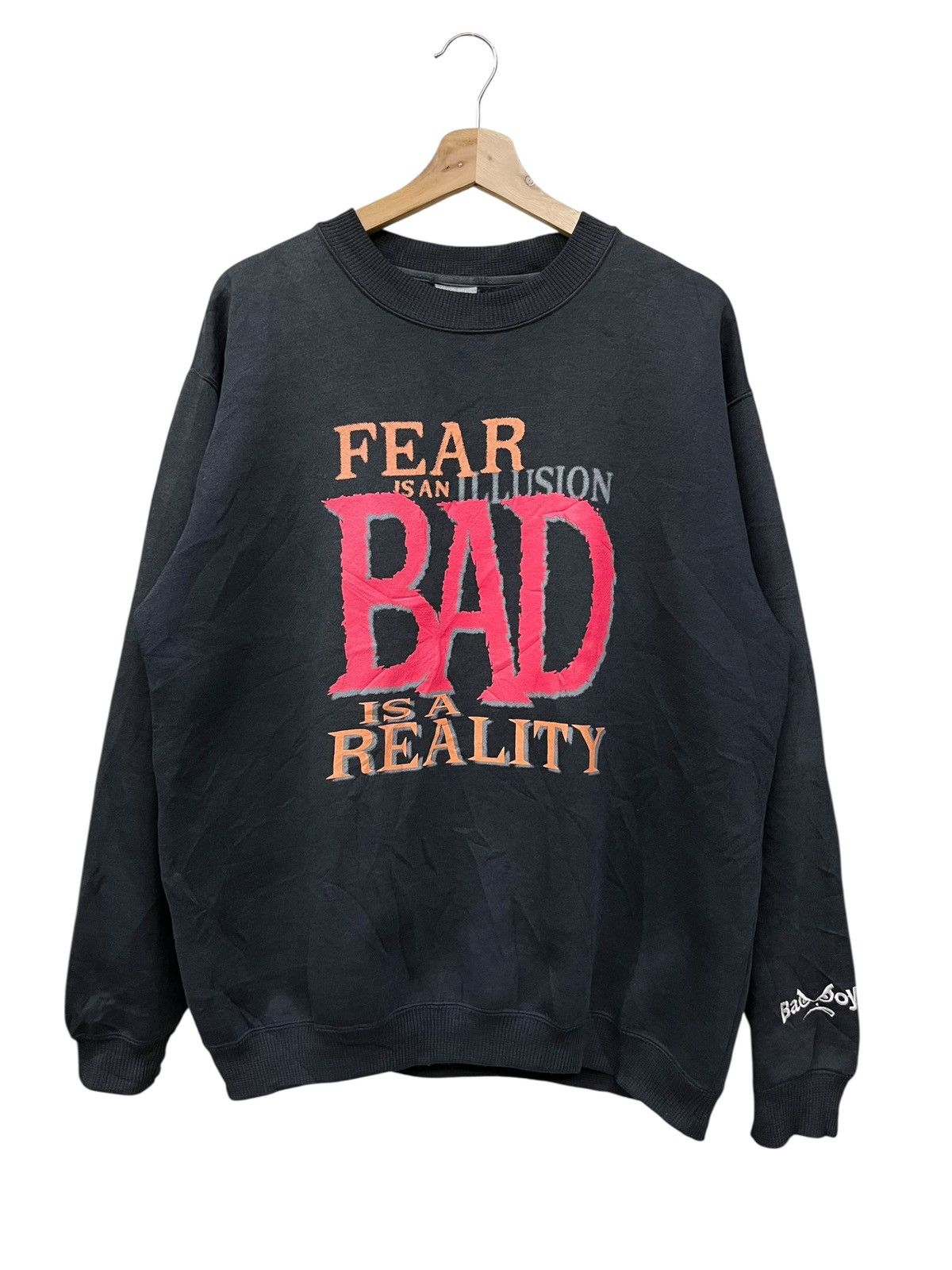 Flight Club Vintage BAD BOY "Fear Is An Illusion" MMA Fight Crewneck Size US L / EU 52-54 / 3 - 1 Thumbnail