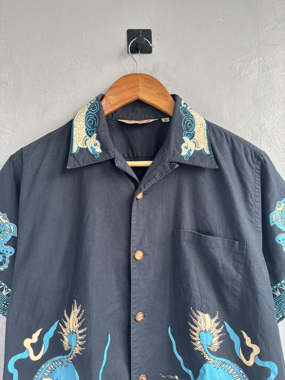 Avirex × Japanese Brand × Vintage Avirex Blue Dragon Shirt Size US M / EU 48-50 / 2 - 2 Thumbnail