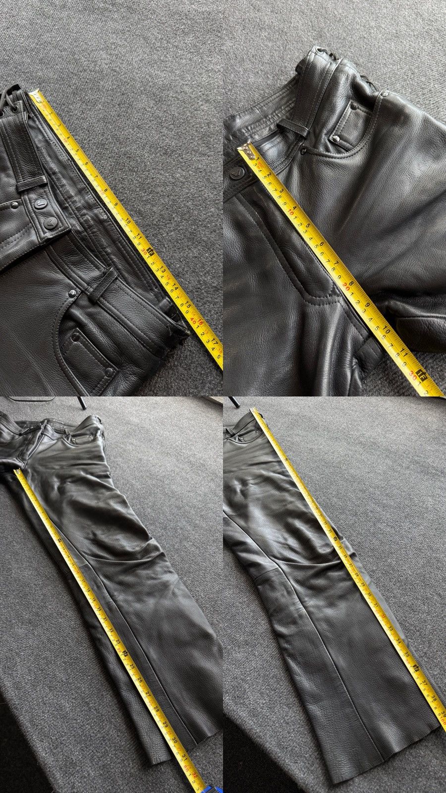 Genuine Leather Leather Rock Punk Biker MOTO Pants Lace Up Goth Moto Black Size US 32 / EU 48 - 22 Thumbnail