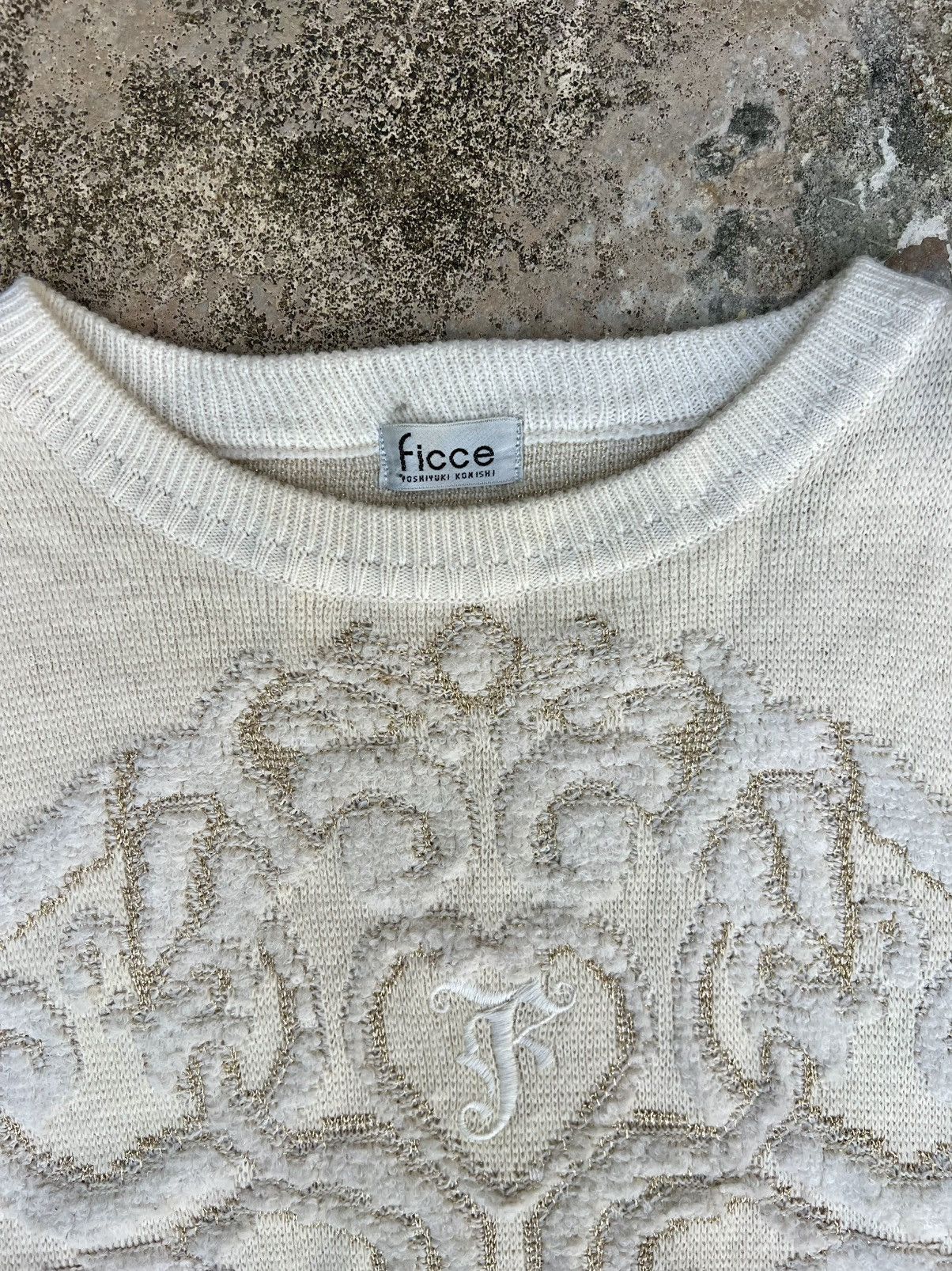 KMRii × Yasuyuki Ishii × Yoshiyuki Konishi Vintage Yoshiyuki Konishi Ficce Trompe L'oeil Knitwear Sweat Size US L / EU 52-54 / 3 - 6 Thumbnail