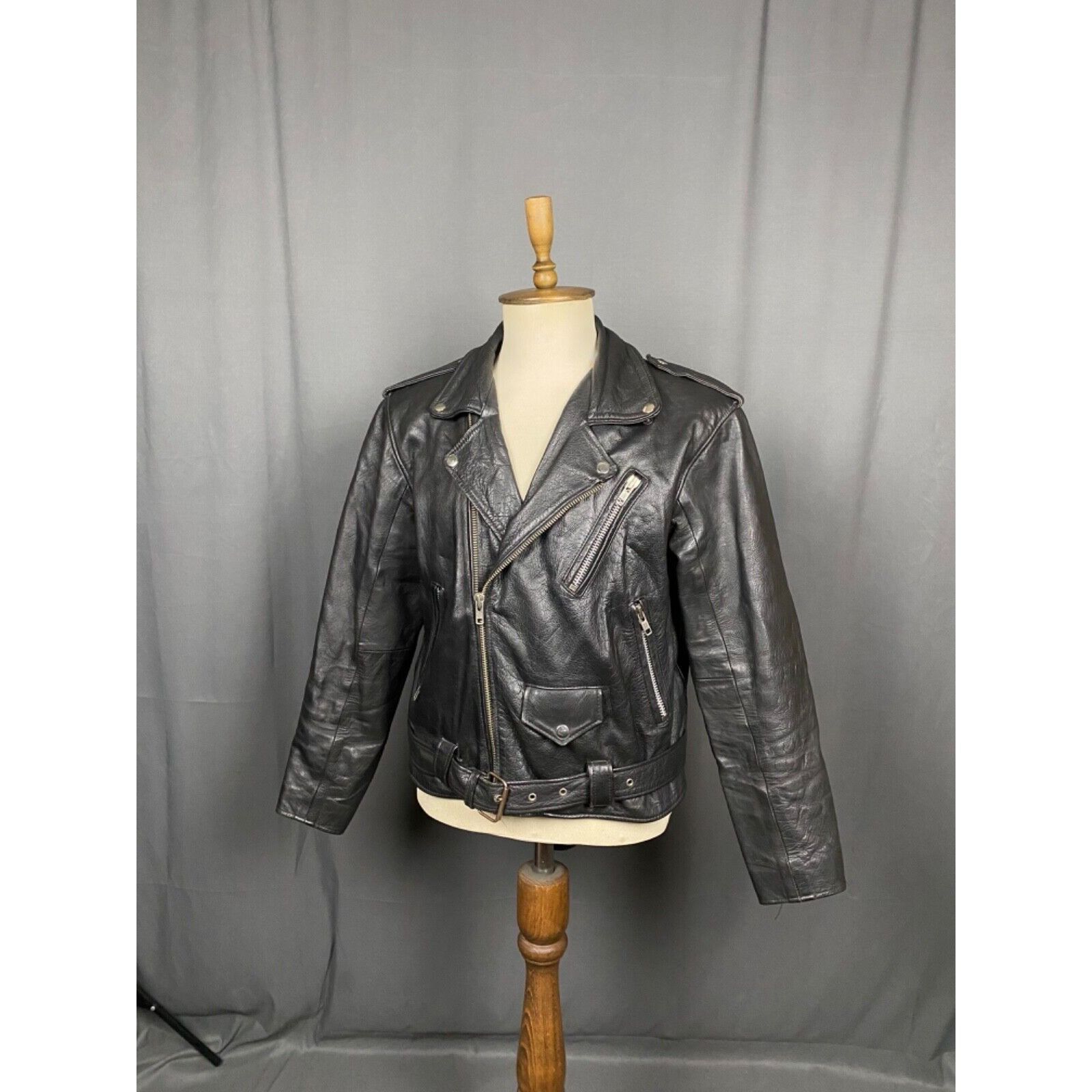 Raf by Raf Simons RARE! Raf Simons VTG Men's Black Leather Biker Jacket Size L Size US L / EU 52-54 / 3 - 3 Thumbnail