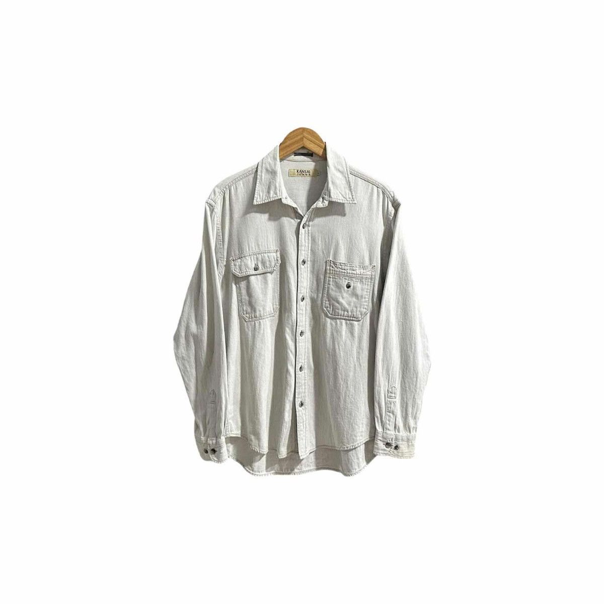 Japanese Brand × Kansai Yamamoto × Yohji Yamamoto 🔥Rare Design Vintage Kansai Yamamoto Shirt Double Pockets Size US L / EU 52-54 / 3 - 3 Thumbnail