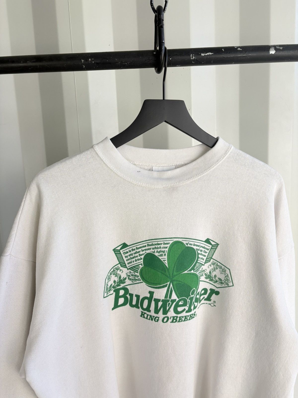Vintage Vintage Budweiser Sweater Cutoff Distressed Faded Grunge Size US XL / EU 56 / 4 - 5 Thumbnail