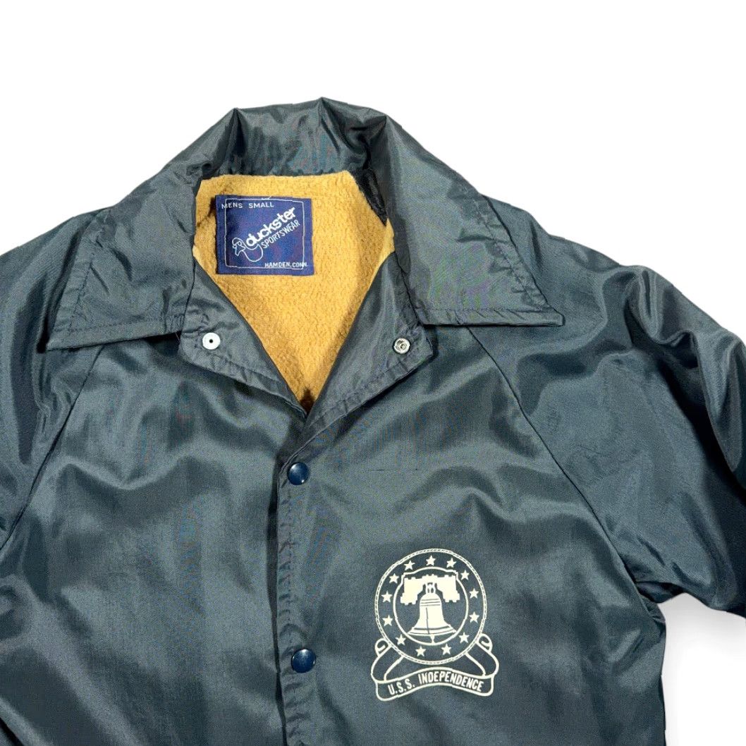 Vintage VINTAGE Duckster Jacket Adult SMALL Blue Satin US Independence Distress 70s Military USA Bomber Size US S / EU 44-46 / 1 - 2 Thumbnail