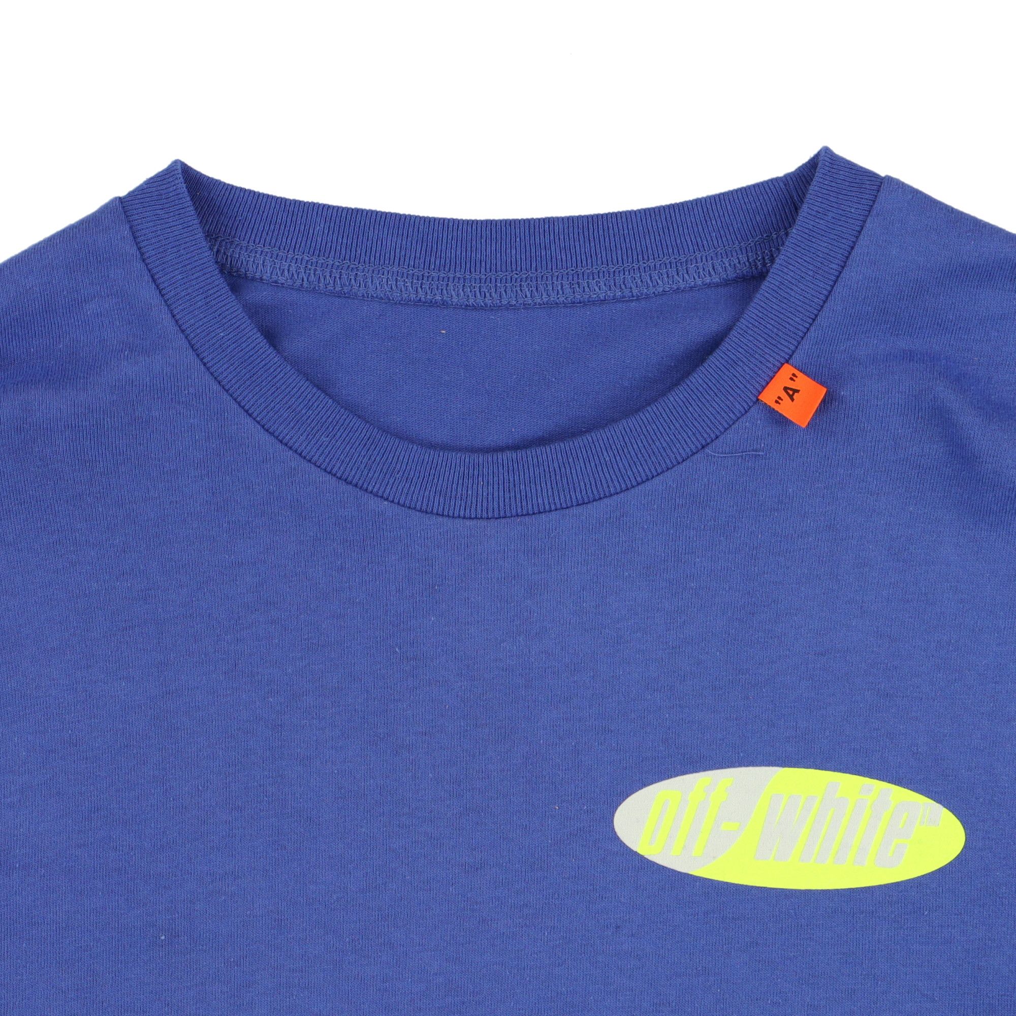 Off-White Blue Diag Split Arrows Logo Long Sleeve T-Shirt Size US XL / EU 56 / 4 - 6 Thumbnail