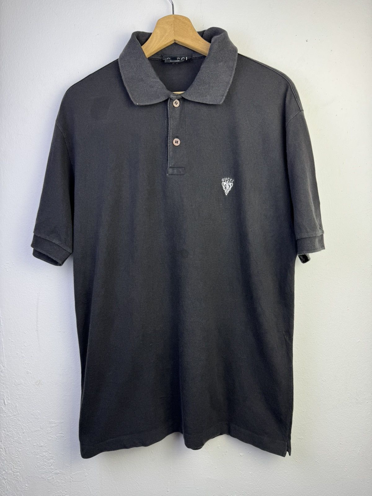 Gucci vintage Gucci 1990s black cotton polo shirt. Size US L / EU 52-54 / 3 - 1 Thumbnail