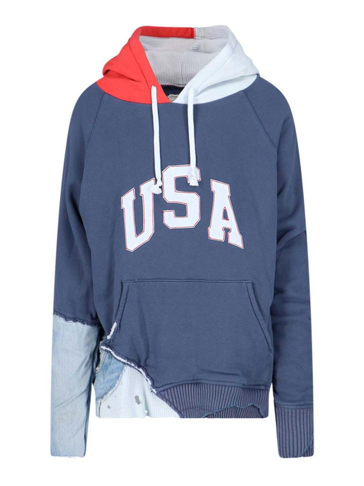 image of $1250 Greg Laurent Blue Red Usa Fragment Hoodie , Men's (Size 2XL)