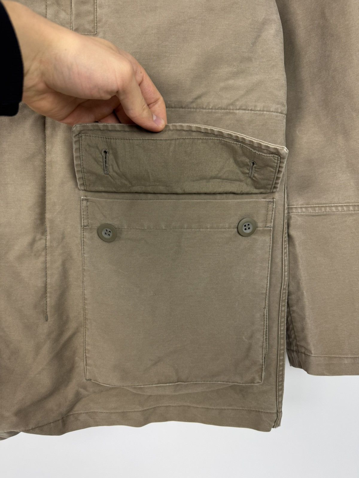 Allsaints AllSaints Bedard Washed Cotton Midi Jacket Size US M / EU 48-50 / 2 - 9 Thumbnail