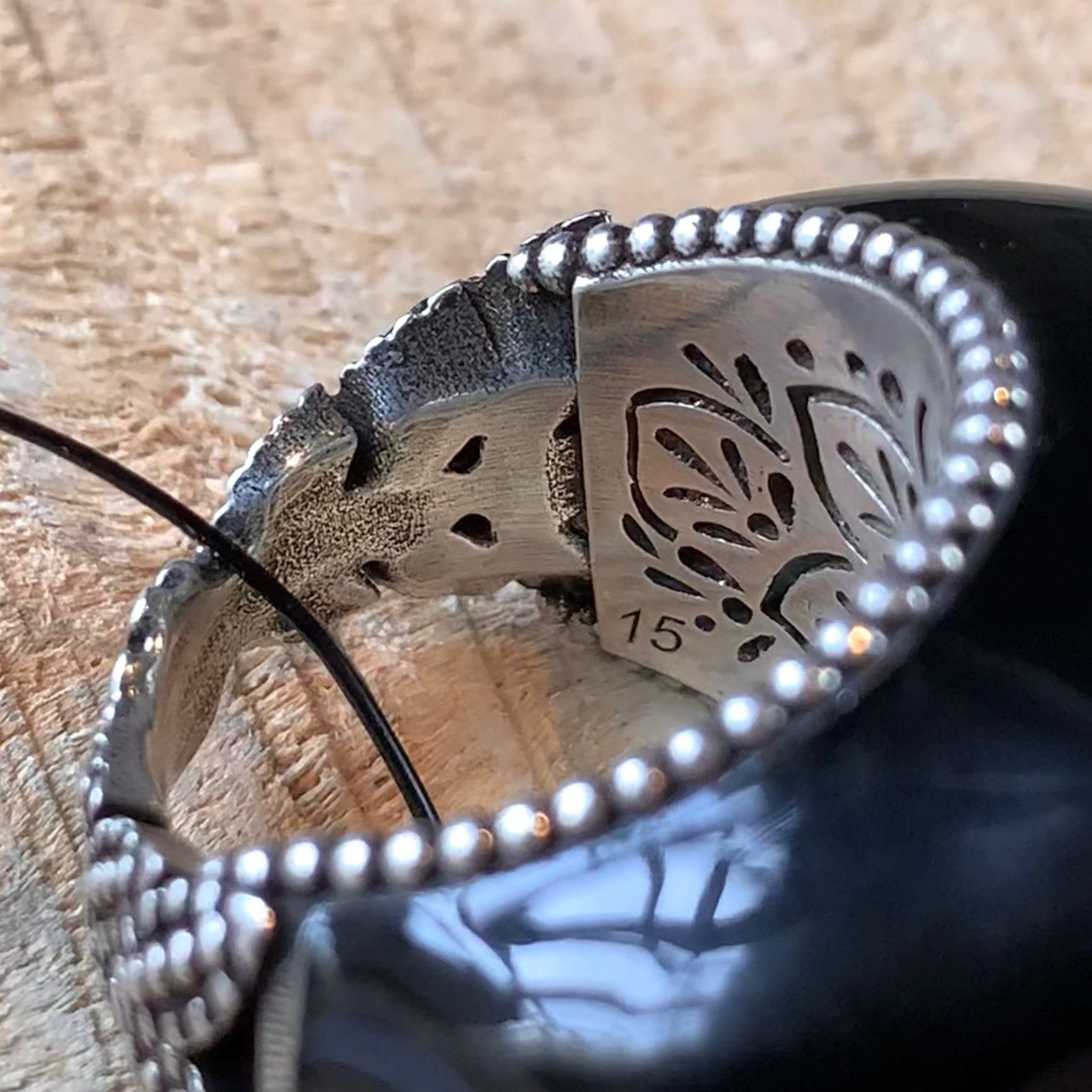 Gucci Gucci Black Enamel Crystal GG Cocktail Ring Size ONE SIZE - 7 Thumbnail