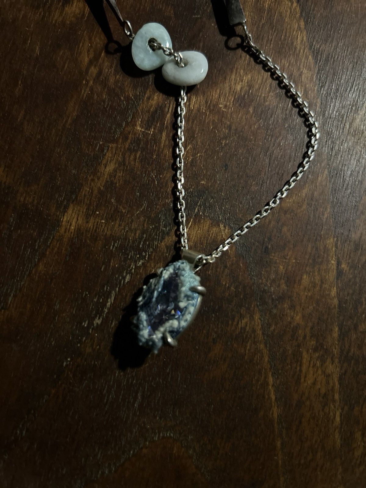 Other Sweet lime juice silver gem denim necklace Size ONE SIZE - 6 Thumbnail