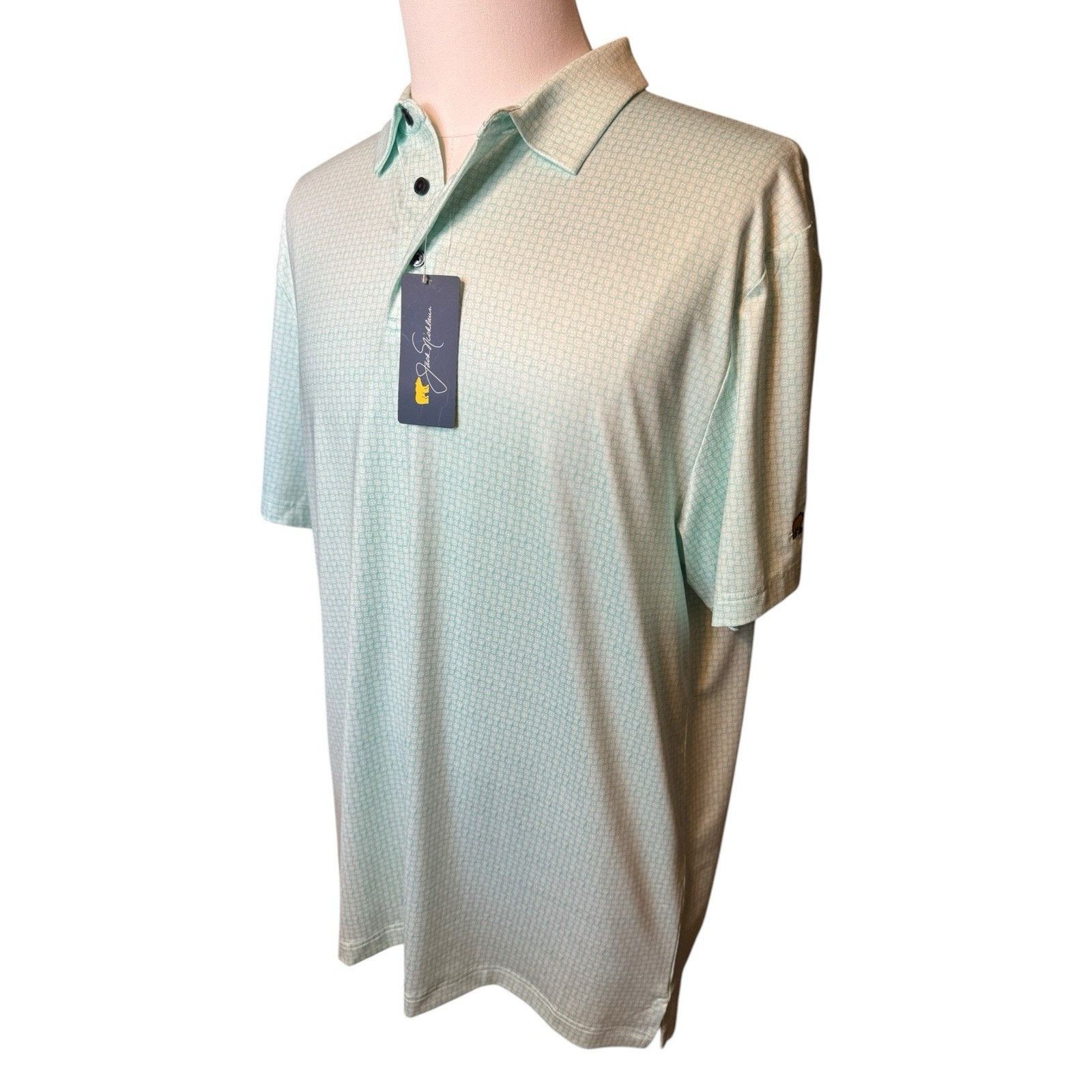 Other Jack Nicklaus NEW Aruba Blue Polo Shirt Collared Size US XL / EU 56 / 4 - 2 Thumbnail