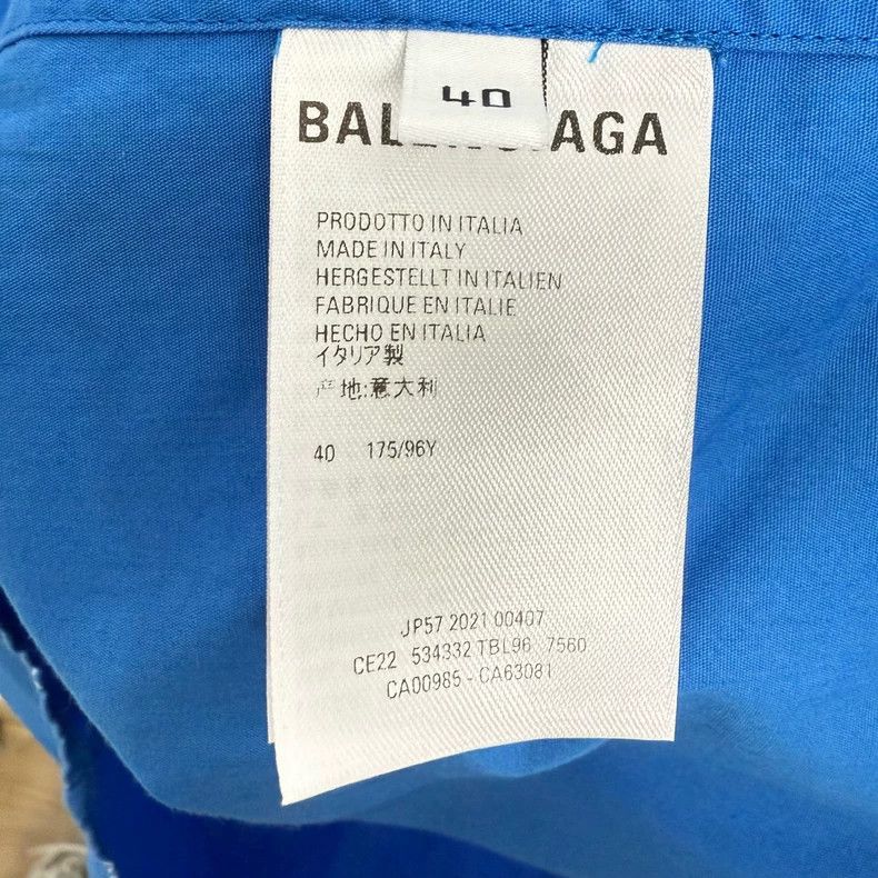 Balenciaga Balenciaga size 40 Blue bullet screen short-sleeved shirt Size US XXS / EU 40 - 4 Thumbnail