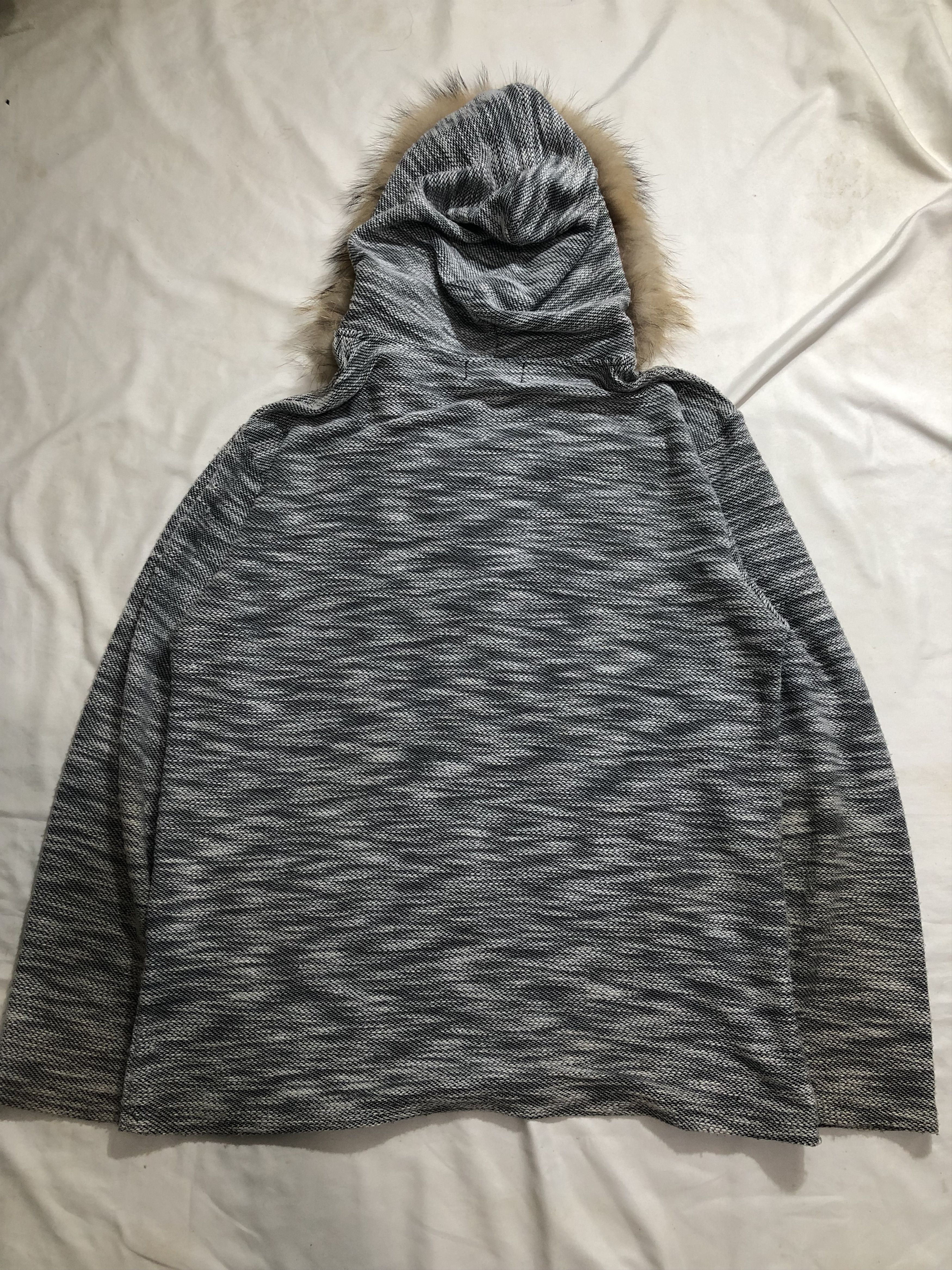 Vintage Distressed Style Faux Fur Hoodie Halfzip Japan Punk Style Size US L / EU 52-54 / 3 - 6 Thumbnail