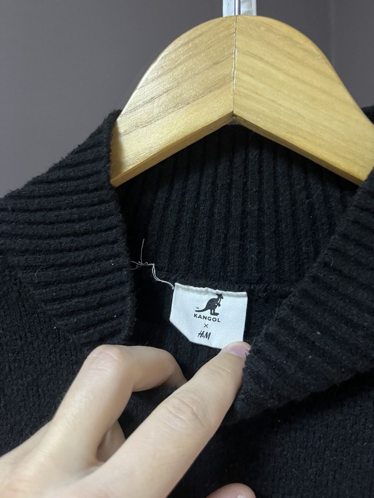 Japanese Brand × Kangol Rare Kangol H&M Knitted Big Logo Sweater Size US M / EU 48-50 / 2 - 3 Thumbnail