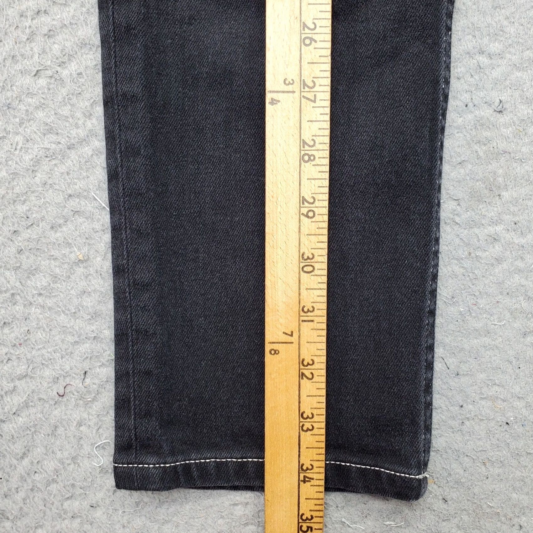 Everlane Everlane Womens Jeans 26 Black Denim Dark Wash Straight Cheeky Crop Low Waist 5-Pocket Measurements Size 26 Mens Womens Girls Boys Size 26" / US 2 / IT 38 - 3 Thumbnail