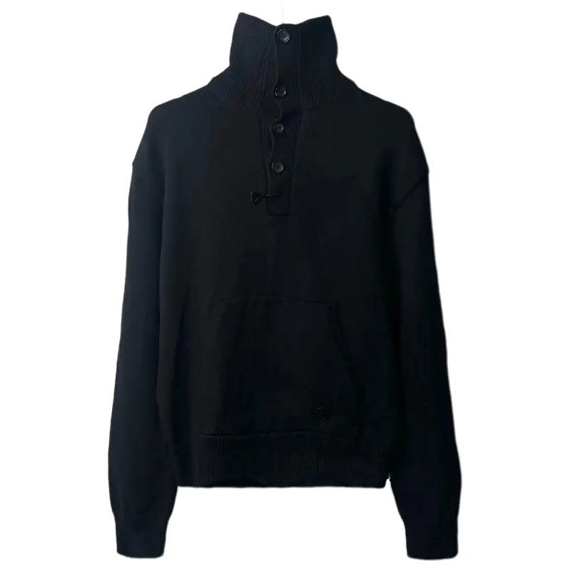 Louis Vuitton Louis Vuitton Black Cotton Blend Women's Hoodie 0089 Size S / US 4 / IT 40 - 1 Thumbnail