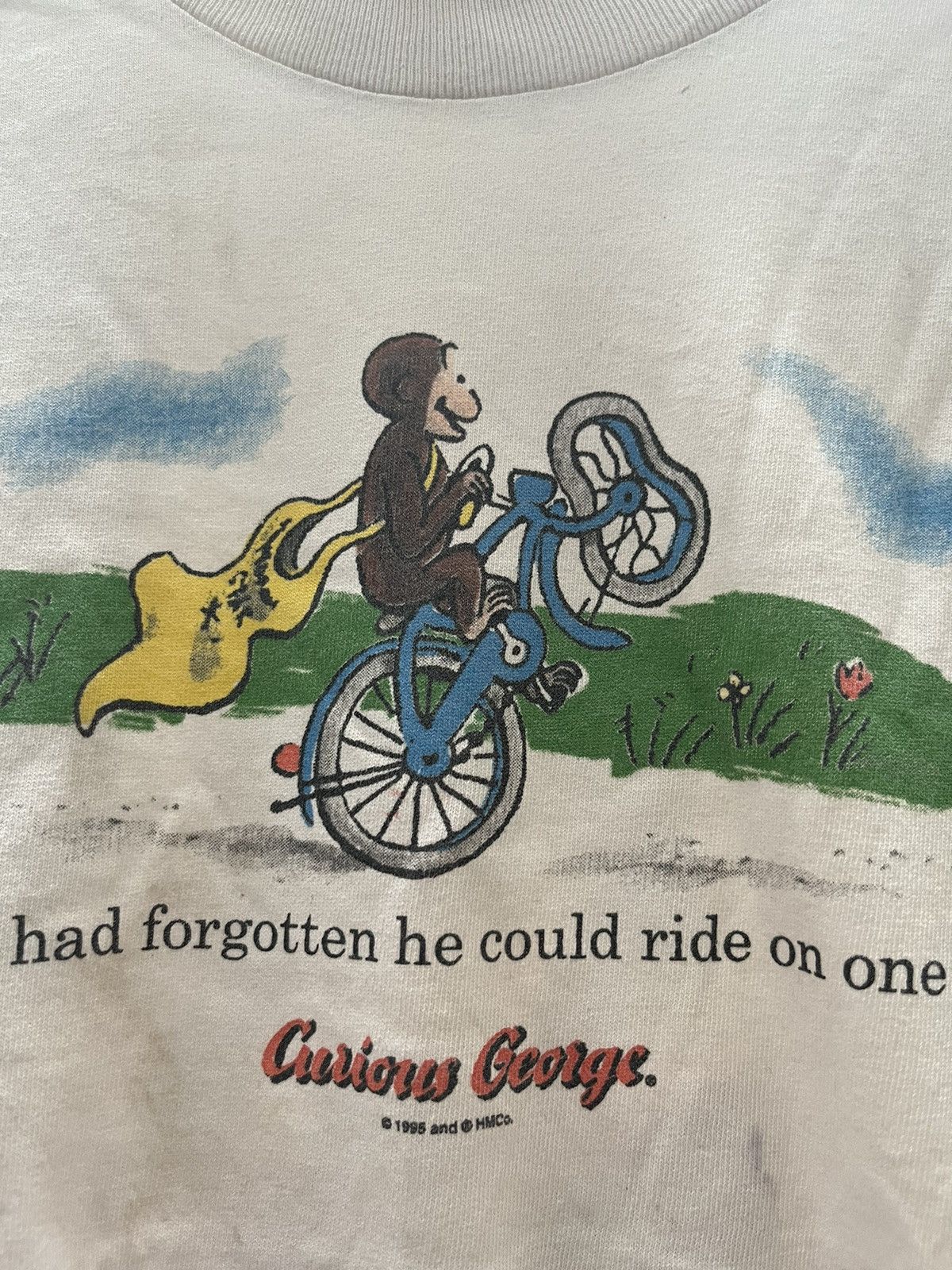 Vintage Vintage Curious George T Shirt 1997 90s Cartoon Tee Size US M / EU 48-50 / 2 - 1 Thumbnail