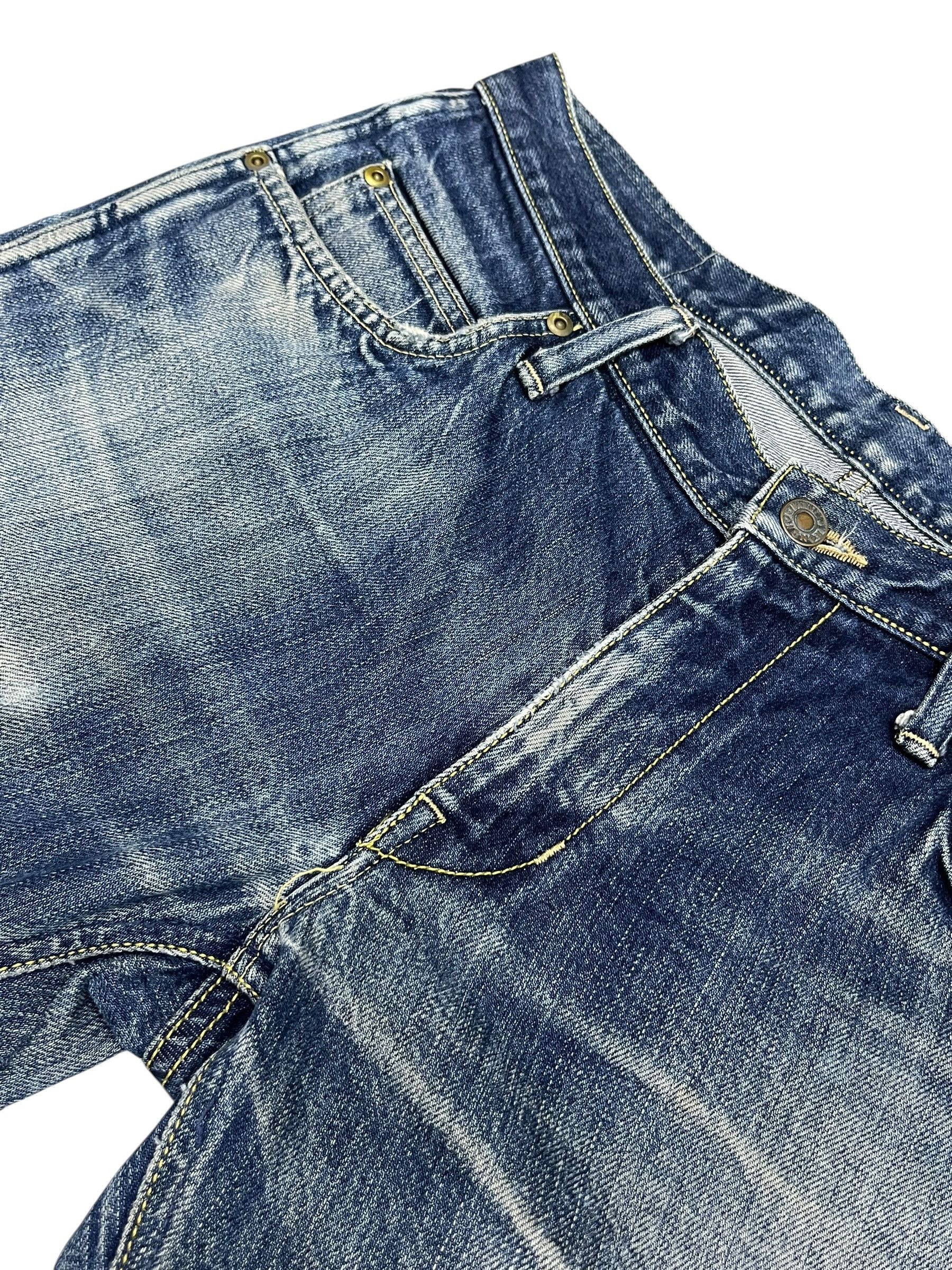 Blue Blue Japan 🔥Blue Blue Japan x HR Market Faded Distressed Denim Size US 31 - 5 Thumbnail