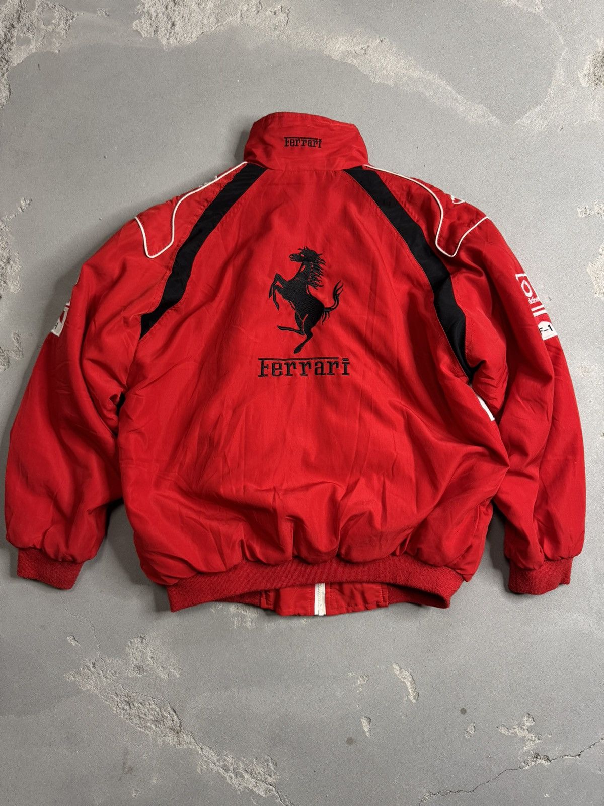 Ferrari × Vintage Vintage Ferrari Bomber Jacket Big Logo F1 Size US L / EU 52-54 / 3 - 2 Thumbnail