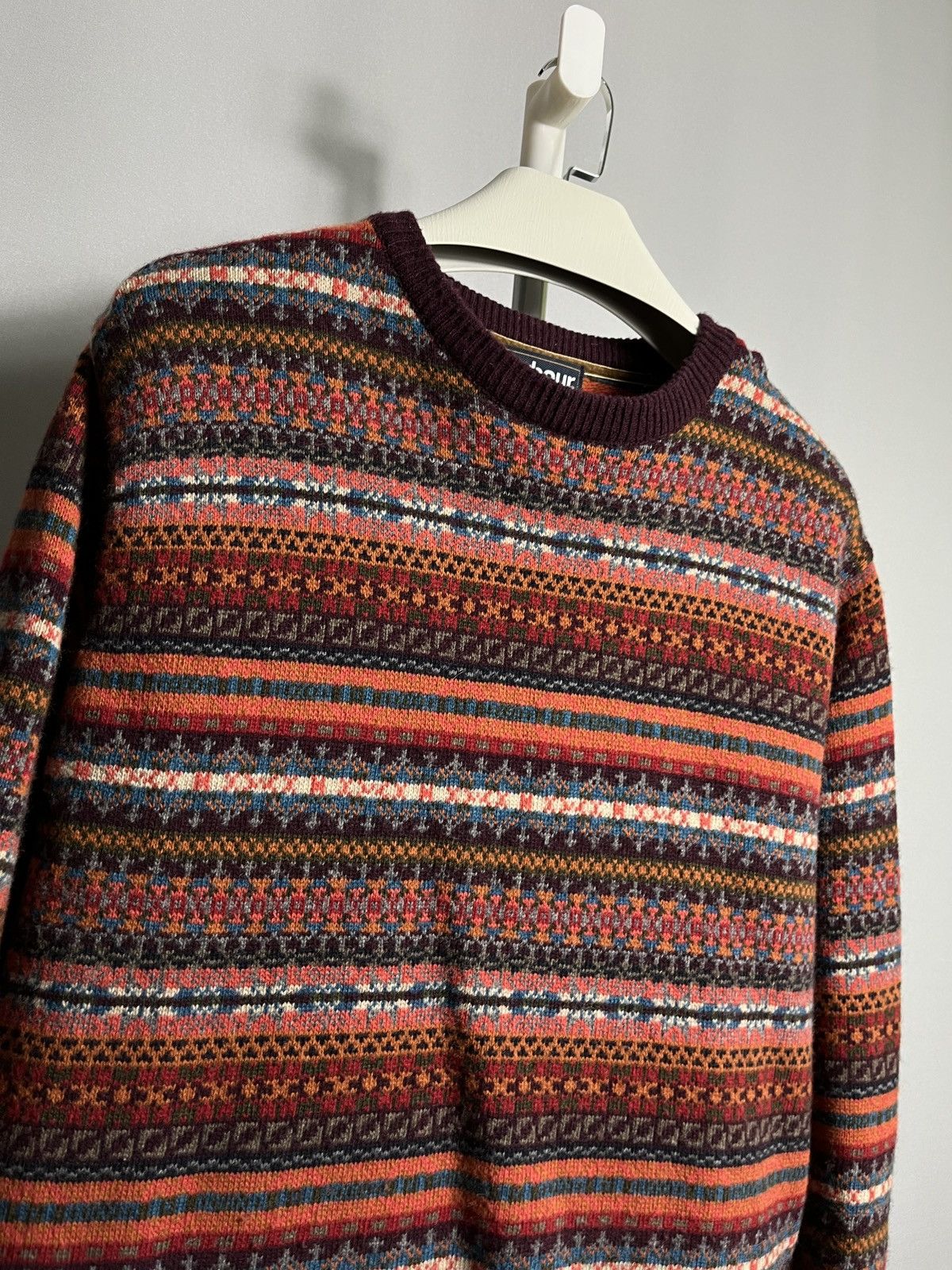 Barbour Men’s Barbour Martingale Crewneck Wool Sweater Knit Orange Size US L / EU 52-54 / 3 - 4 Thumbnail