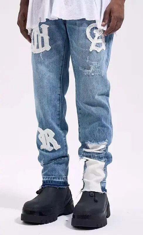 VIBE Street irregular printed straight jeans Size US 32 / EU 48 - 6 Thumbnail