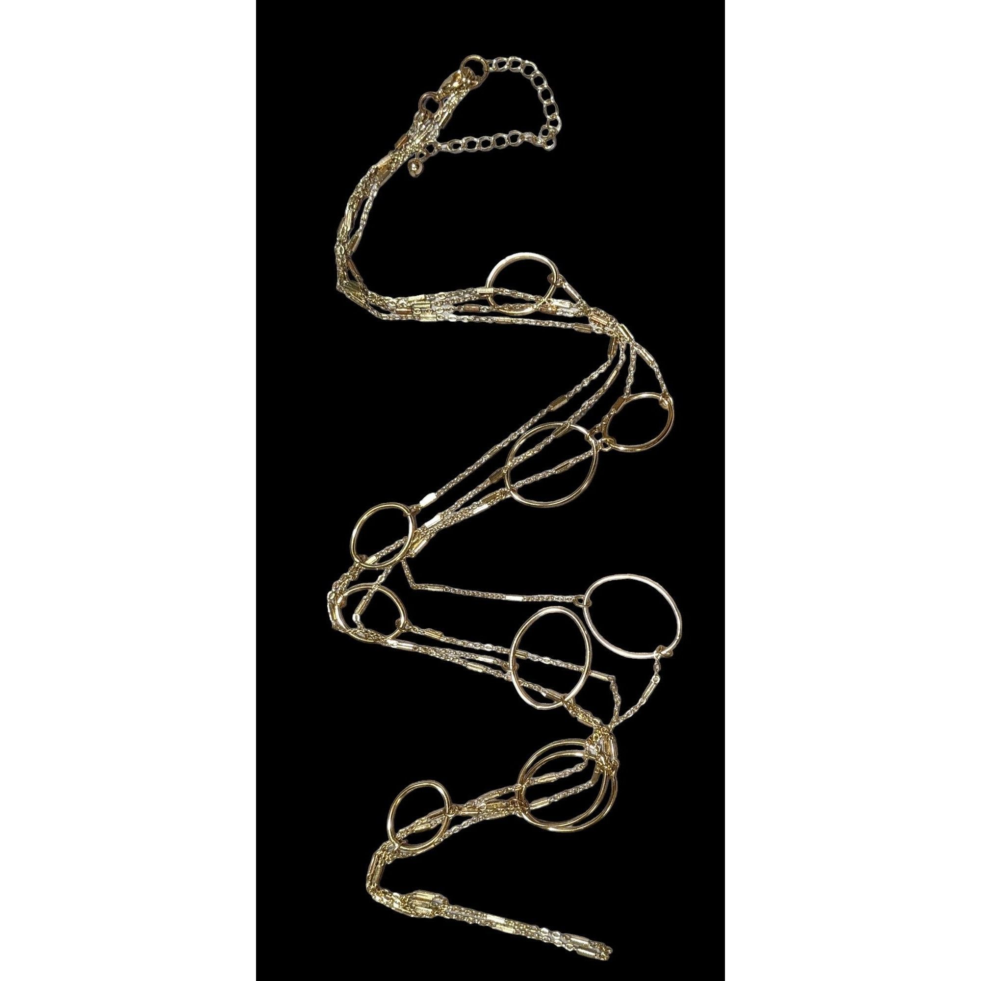 Other Multilayer Gold Chain Open Loop Necklace Size ONE SIZE - 1 Thumbnail