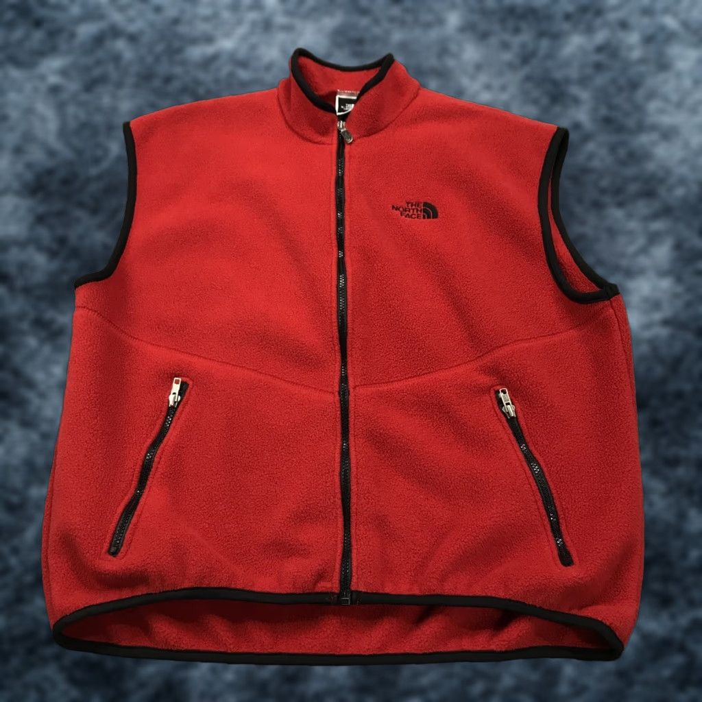 The North Face VINTAGE The North Face Vest Mens XL Red Full Zip Fleece Sleeveless USA 90s Bomber Jacket Hiking Mens XL Red USA 90s The North Face Vest Size US XL / EU 56 / 4 - 1 Thumbnail