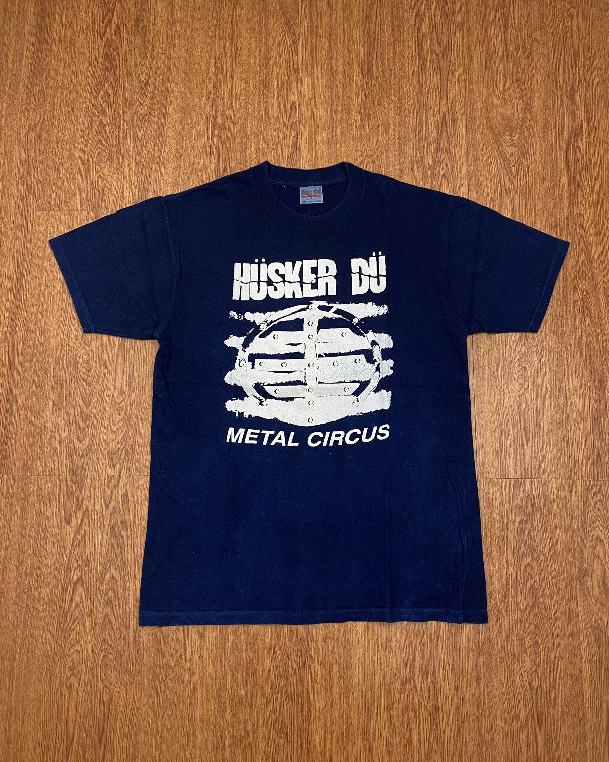 image of Band Tees x Vintage Husker Du Metal Circus T-Shirt in Navy, Men's (Size Large)