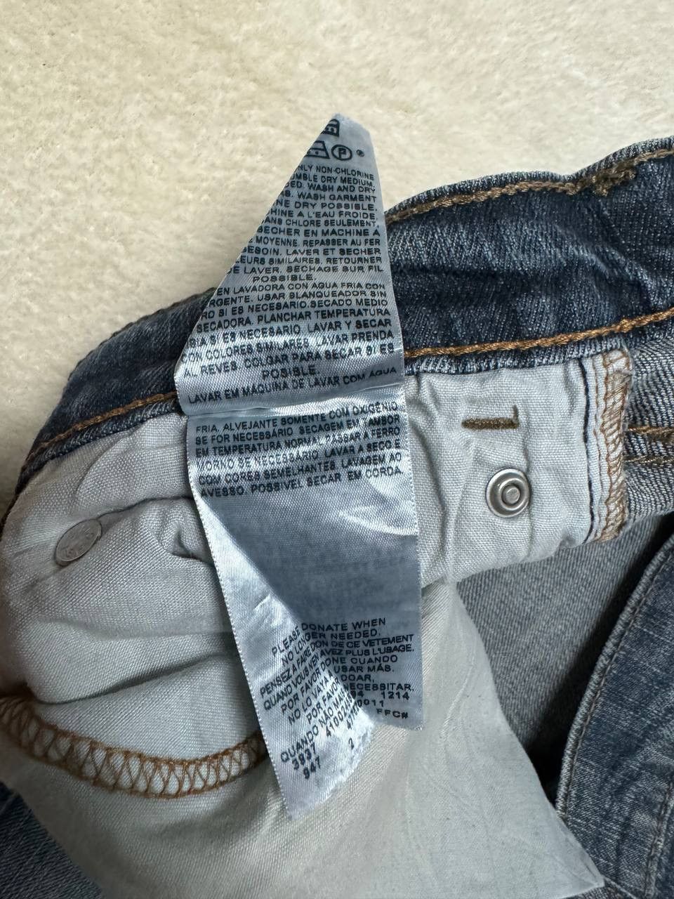 Levi's GRUNGE Levi’s Slim Straight Fit Faded Distressed Blue Jeans Size US 33 - 13 Thumbnail