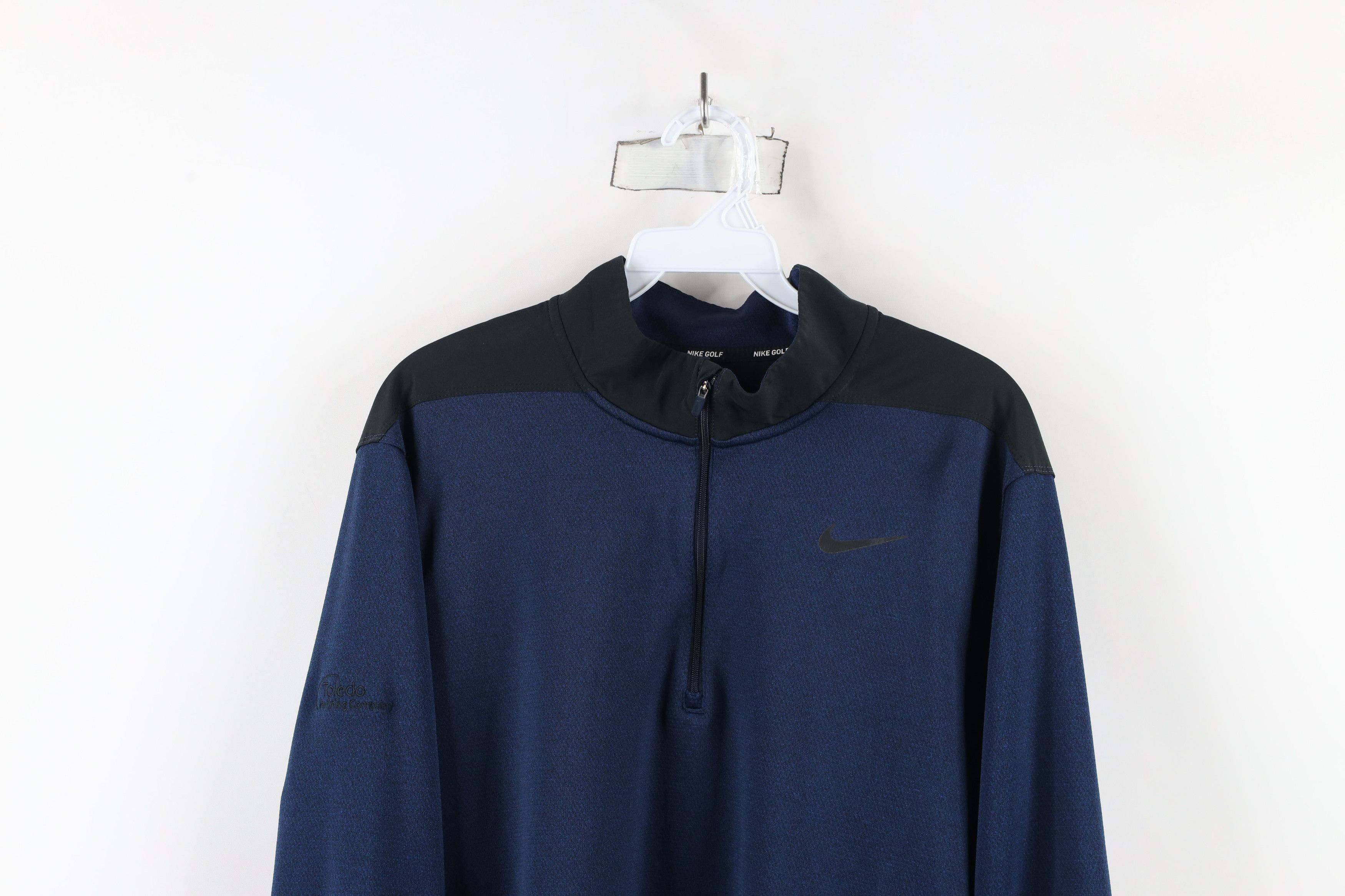 Nike × Vintage Nike Golf Dry Core Cover Up Pullover Jacket Top Blue Black Size US L / EU 52-54 / 3 - 2 Thumbnail