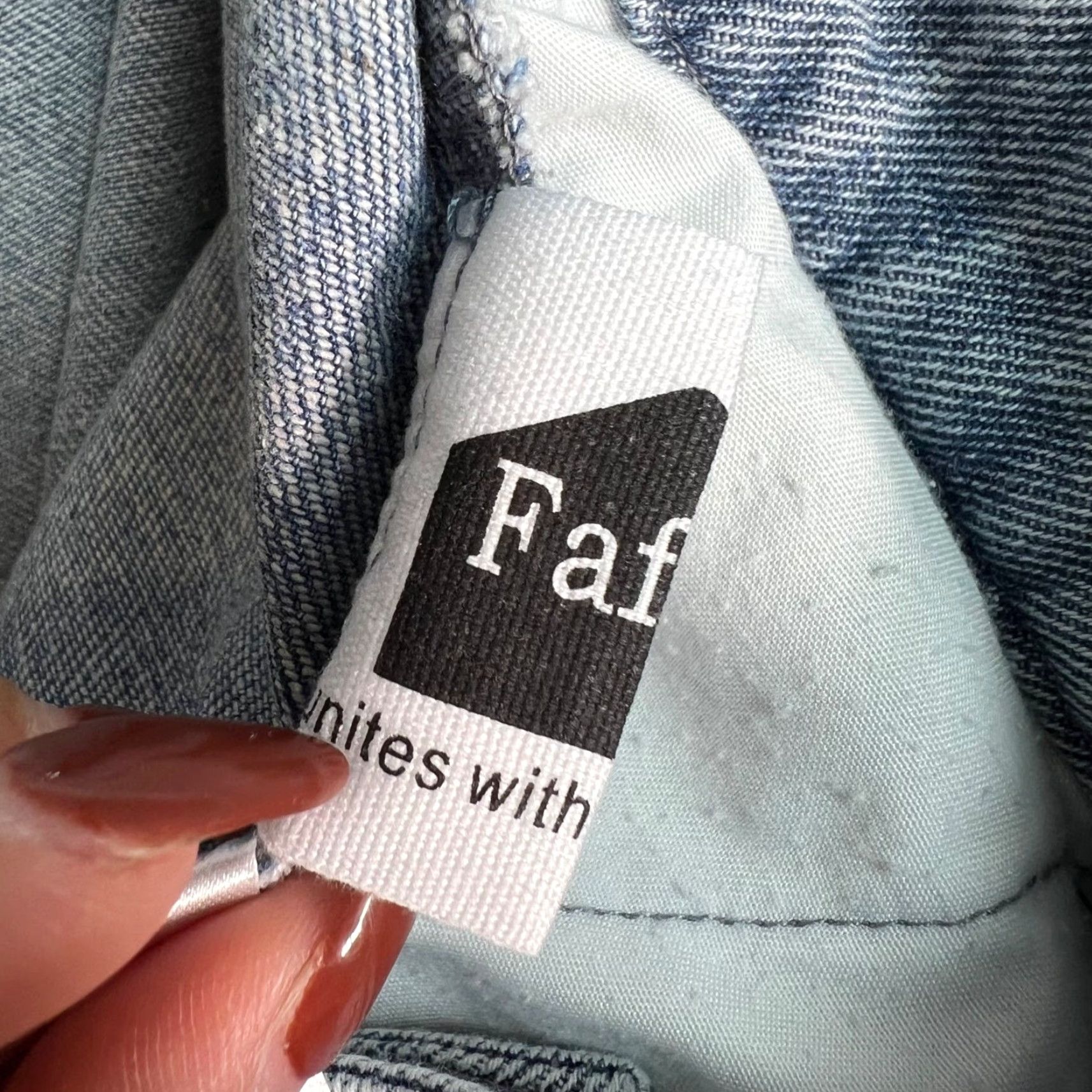 Vintage Faffatt Womens Blue & Gray Size 30 Striped High-Waist Wide-Leg Cotton Pants Size 30" / US 8 / IT 44 - 3 Thumbnail