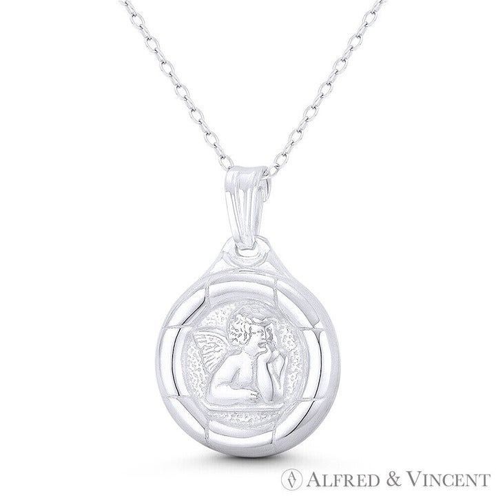 Other Cherub Winged Baby Guardian Angel Button Pendant Size ONE SIZE - 1 Preview