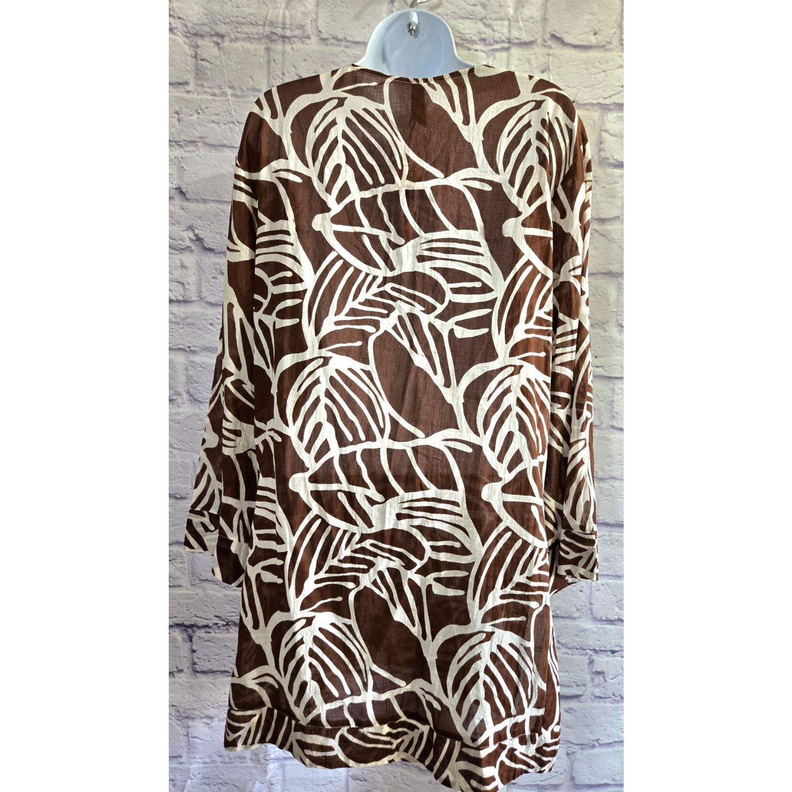 Other Hermanny By Vix Brown Tan Beaded Bodice Swim Cover Up L NWTS Size L / US 10 / IT 46 - 5 Thumbnail