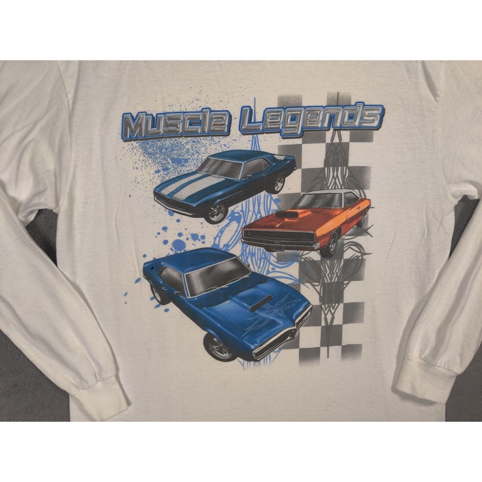 Delta Car Shirt Adult Mens Large White Muscle Legends Long Sleeve Size US L / EU 52-54 / 3 - 2 Thumbnail