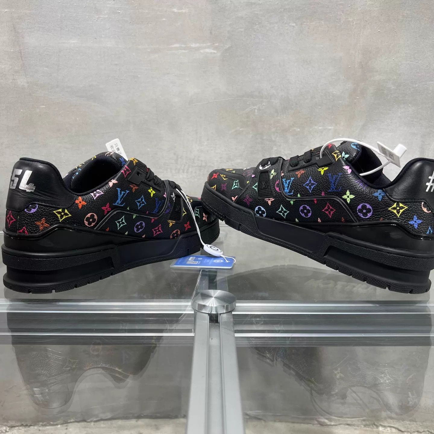 Louis Vuitton LV Trainer Takashi Murakami Black UK4/38 Size US 7.5 / IT 37.5 - 5 Thumbnail