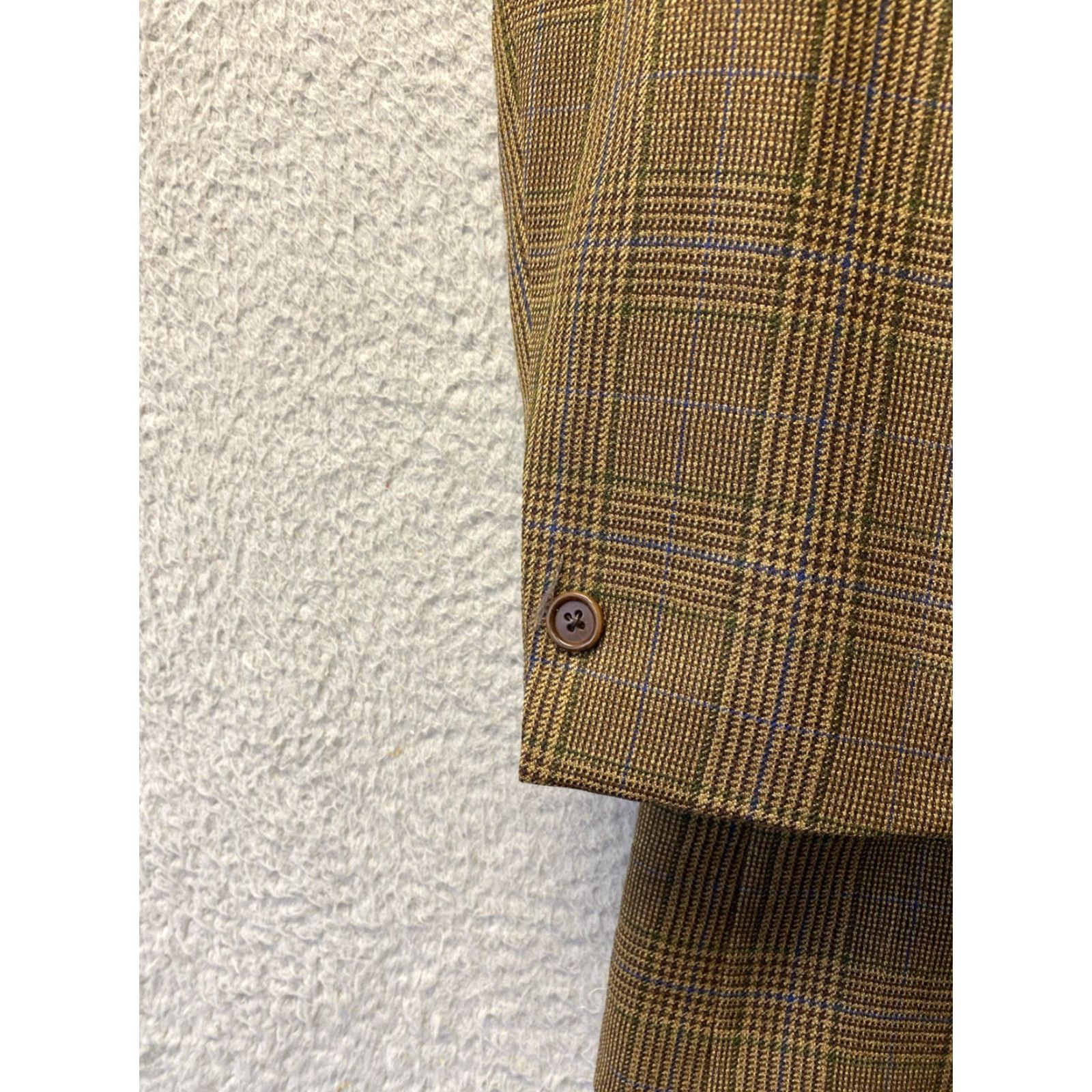 Brooks Brothers BROOKS BROTHERS 346 Blazer Jacket Glen Plaid Brown Wool 42R Mens Size 42R - 5 Thumbnail