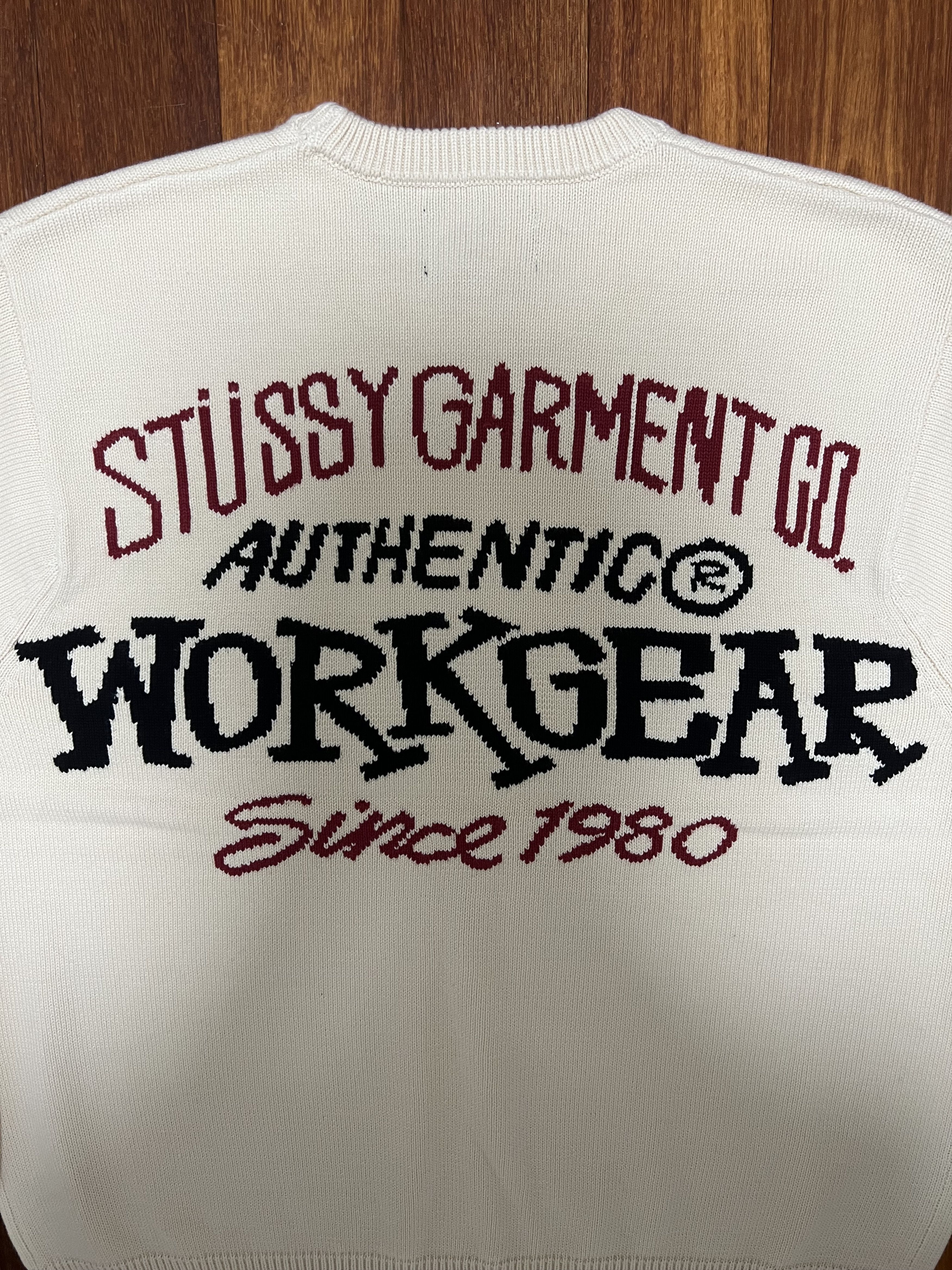 Stussy 💚 SS23 Stussy Natural Authentic Workgear Sweater Large NEW Size US L / EU 52-54 / 3 - 3 Thumbnail
