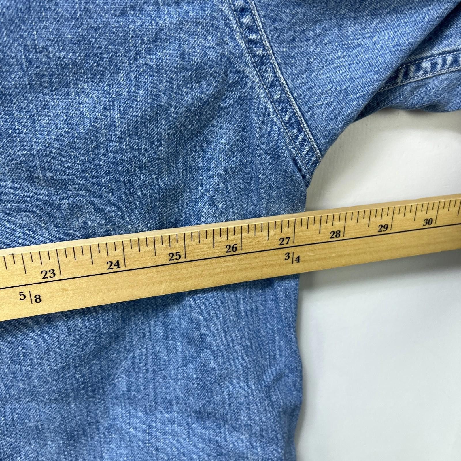 Gap Vintage 90s Gap Button Up Denim Long Sleeve Shirt 2XL Size US XXL / EU 58 / 5 - 8 Thumbnail