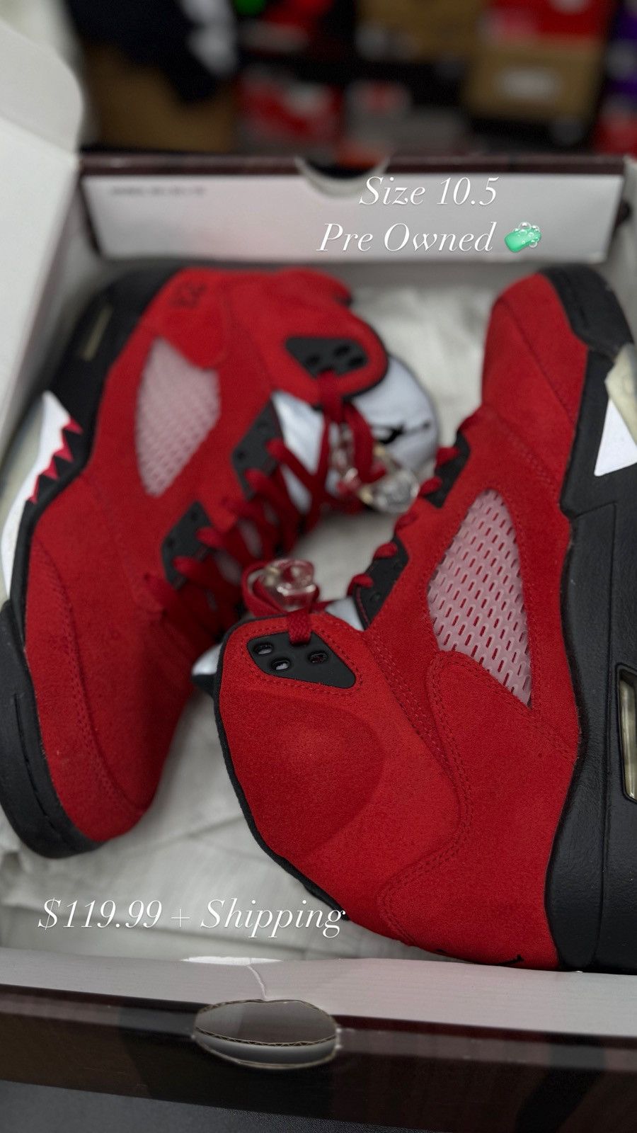 Nike Jordan 5 Raging Bulls Size 10.5 (DD0587-600) 🧼 Size US 10.5 / EU 43-44 - 11 Thumbnail