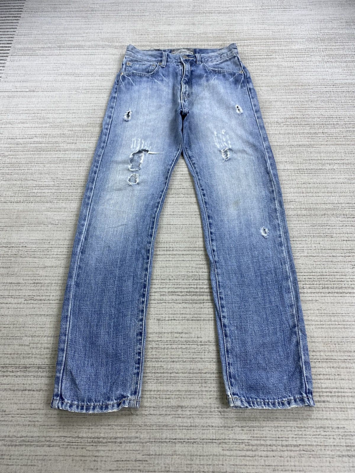Stussy × Vintage Vintage 90s Stussy Garment Distressed Denim Jeans Size US 27 - 2 Thumbnail