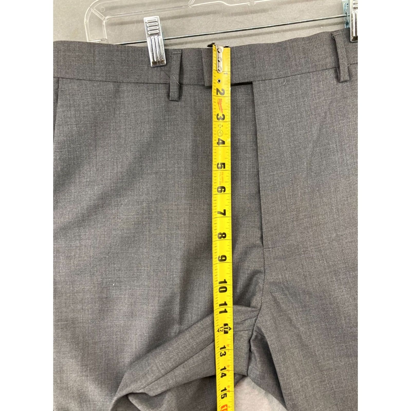 Perry Ellis Perry Ellis Pants Mens 34X30 Gray Flat Front Neo Luxe Size US 34 / EU 50 - 4 Thumbnail