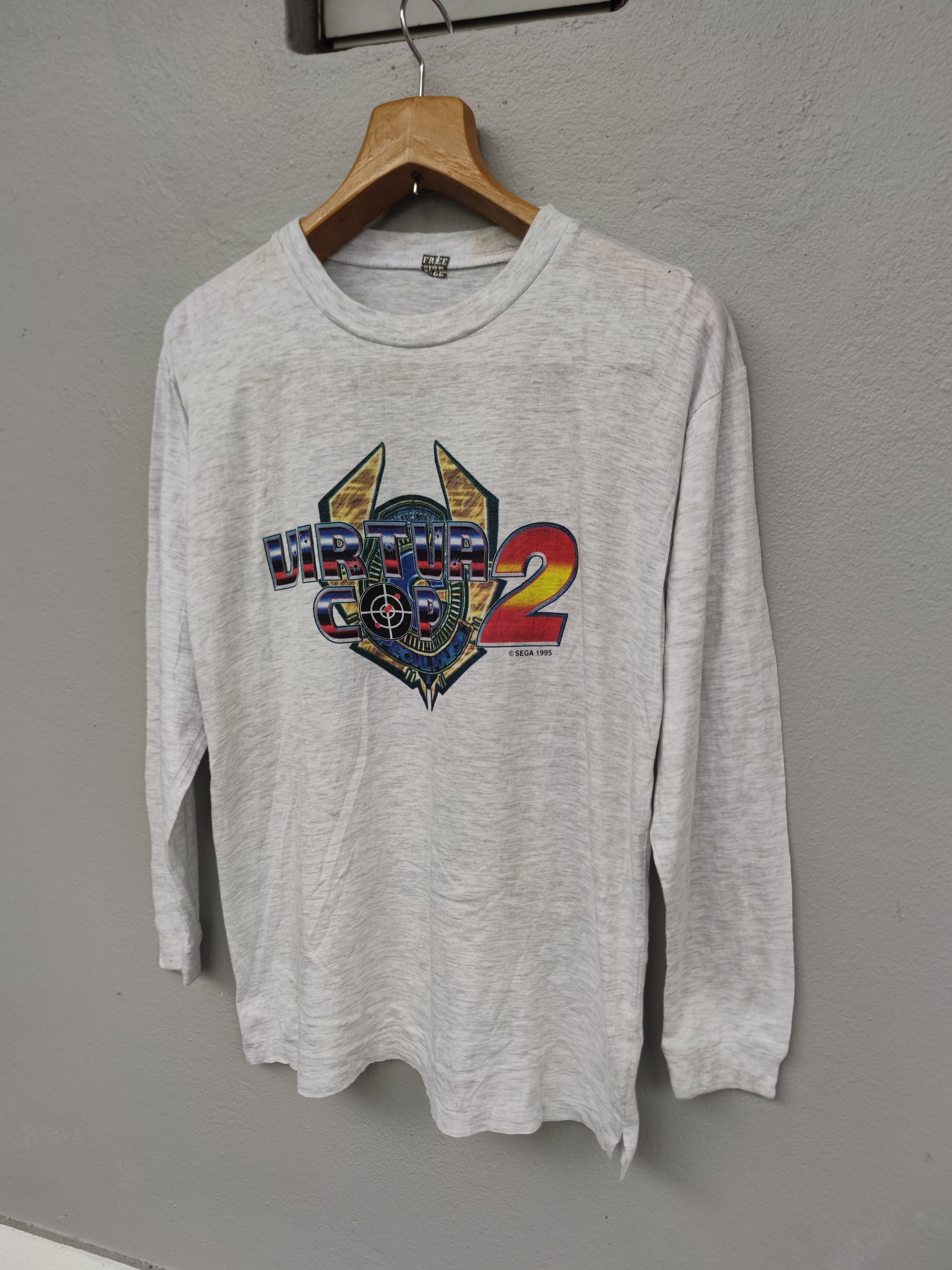 Vintage Vintage 1995 Sega Virtua Cop 2 Longsleeve T Shirt Size US S / EU 44-46 / 1 - 8 Thumbnail