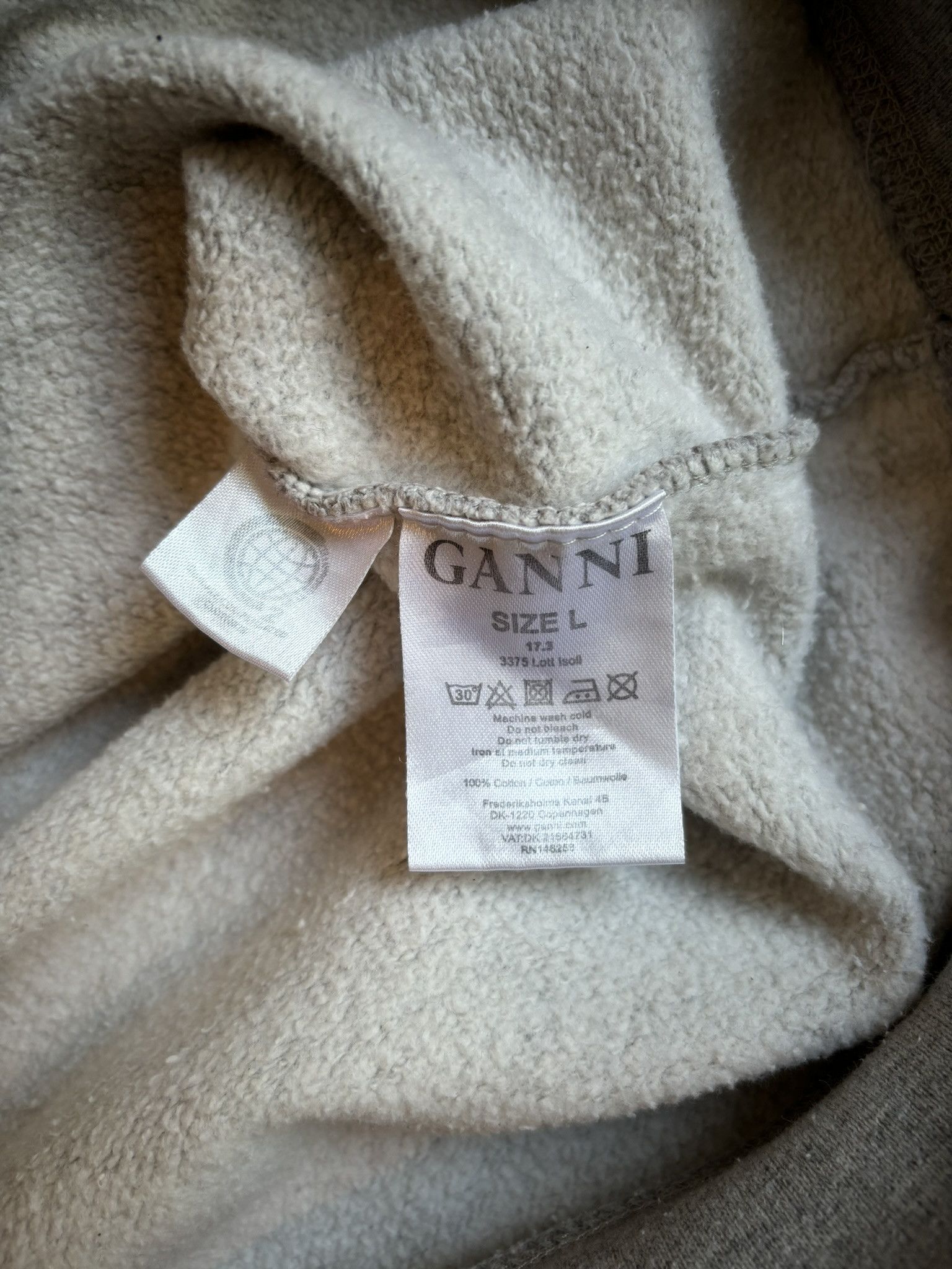 Ganni Ganni Love gray sweatshirt size L Size L / US 10 / IT 46 - 12 Thumbnail