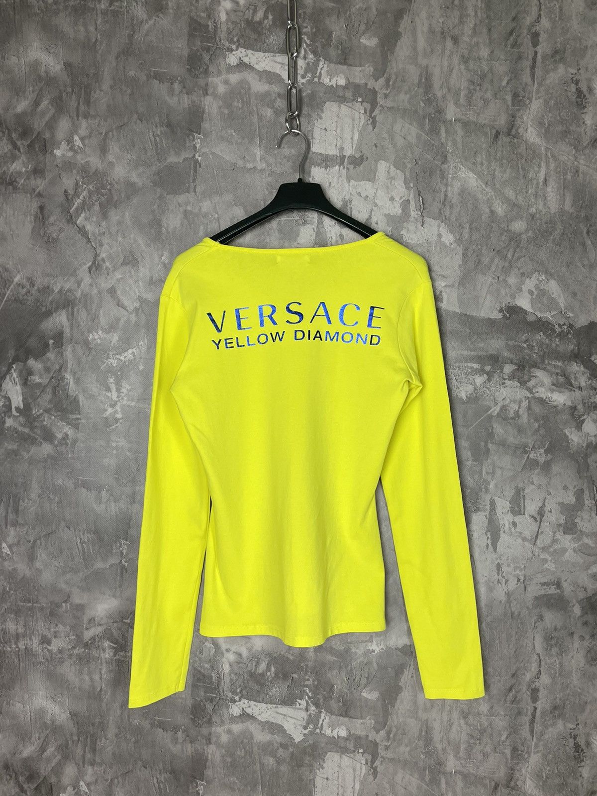 Versace × Vintage Versace Parfums line yellow diamond Y2K vintage t shirt Size M / US 6-8 / IT 42-44 - 1 Thumbnail