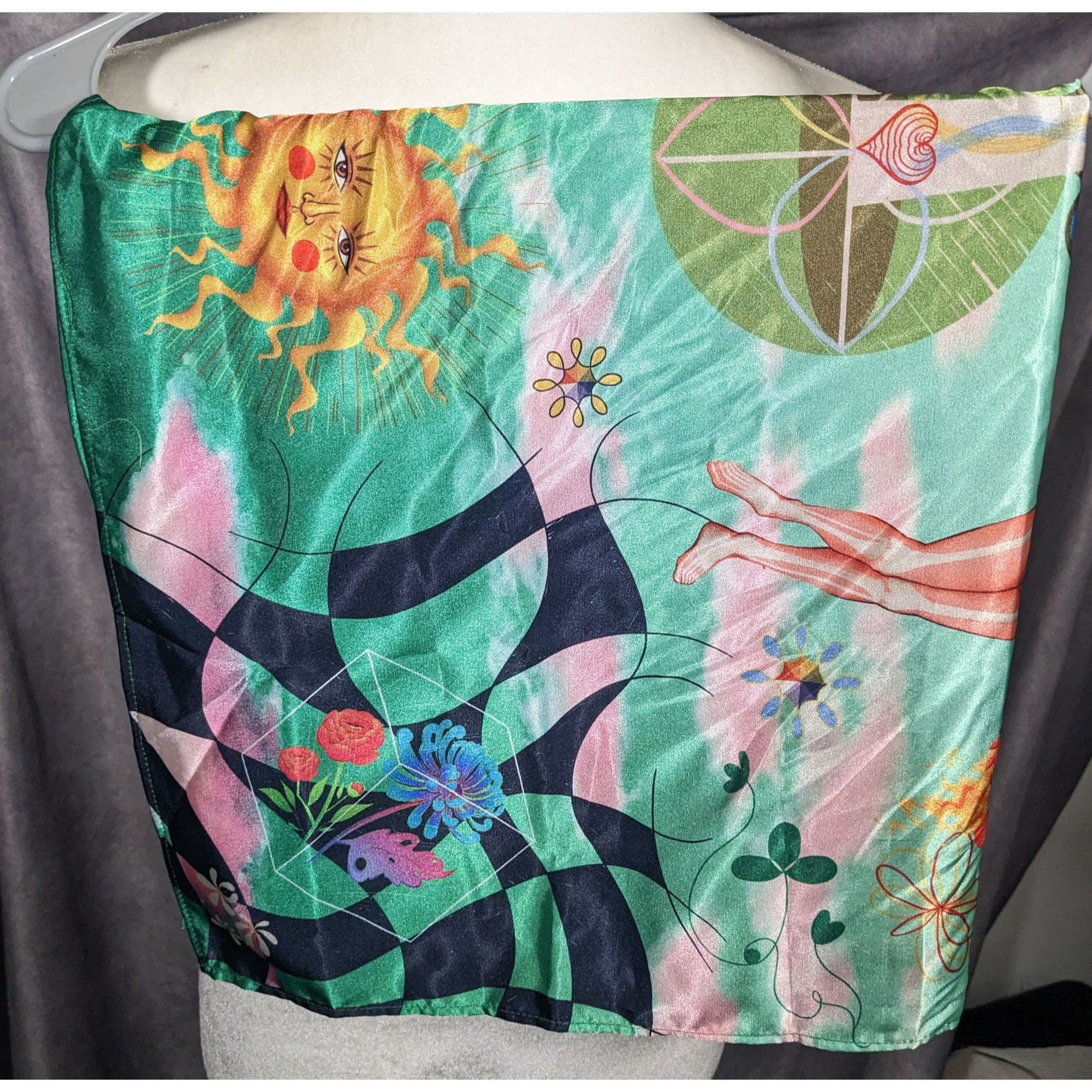Other Brisato Studio Unique Green Art Icons Square Scarf Size ONE SIZE - 13 Thumbnail