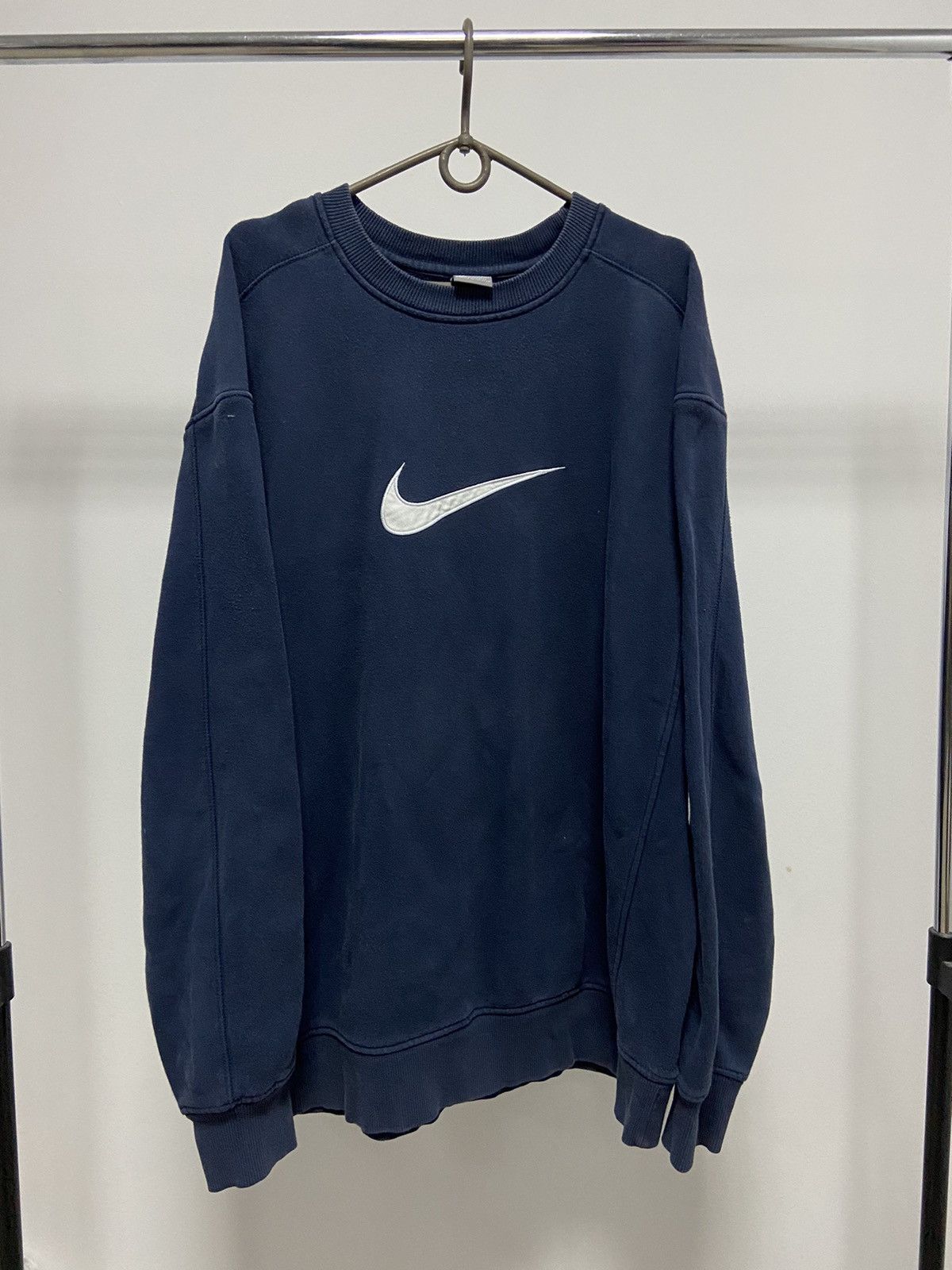 Nike × Vintage Nike Sweatshirt Big Swoosh Logo Vintage 90s Size US XXL / EU 58 / 5 - 1 Thumbnail